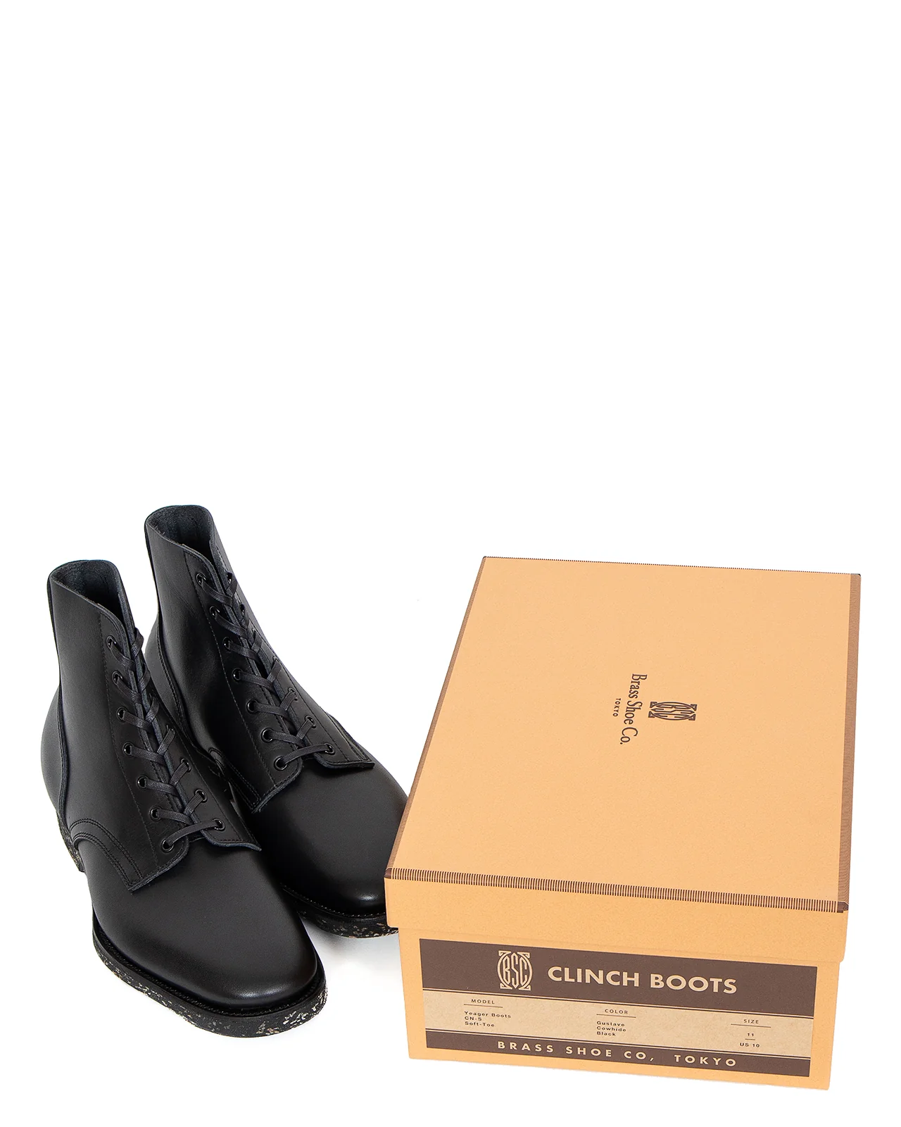 Clinch Yeager Boots, CN-S Soft-Toe, Gustave Cowhide, Black - Image 6