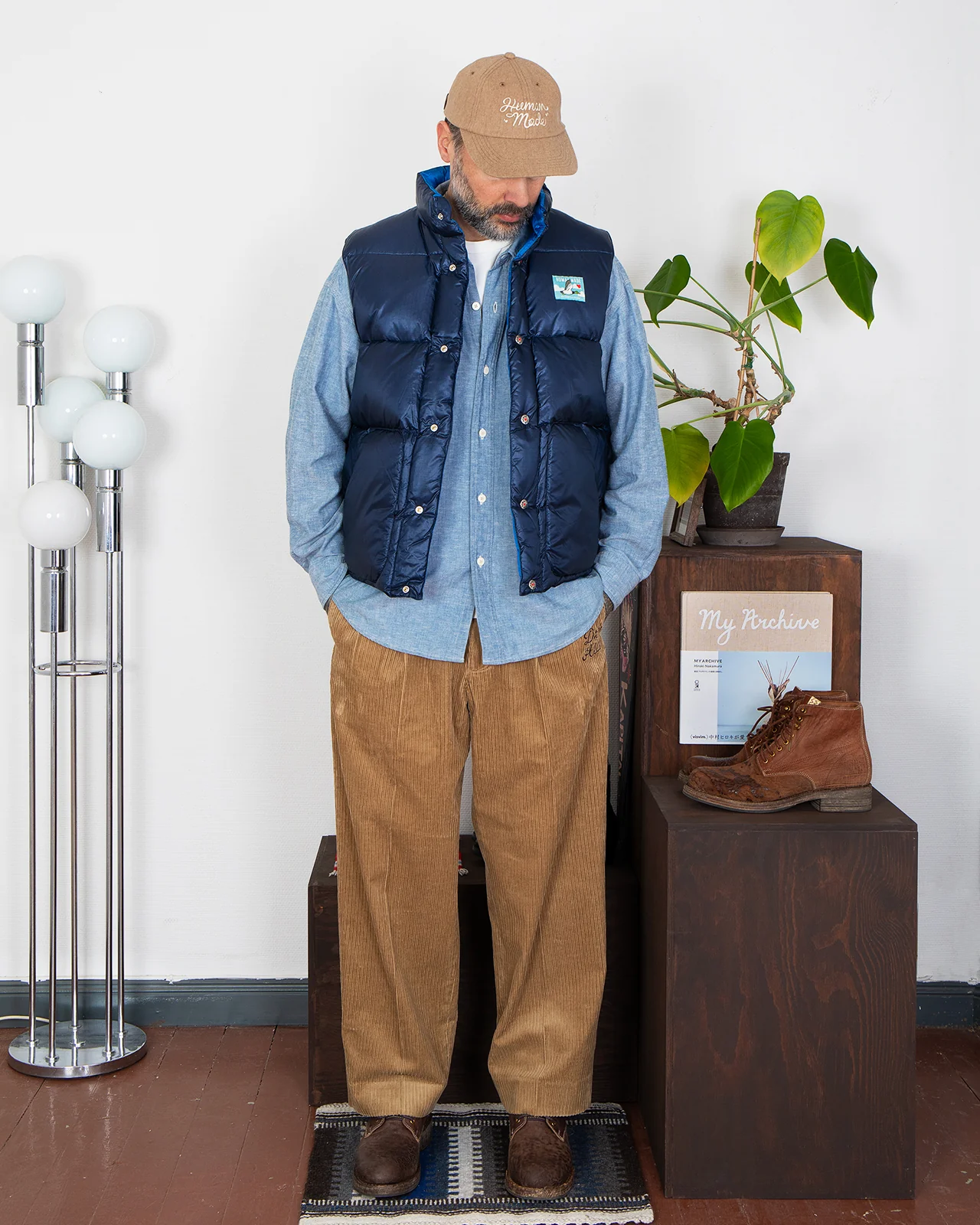 Human Made 6 Panel Wool Cap, Beige - Image 4