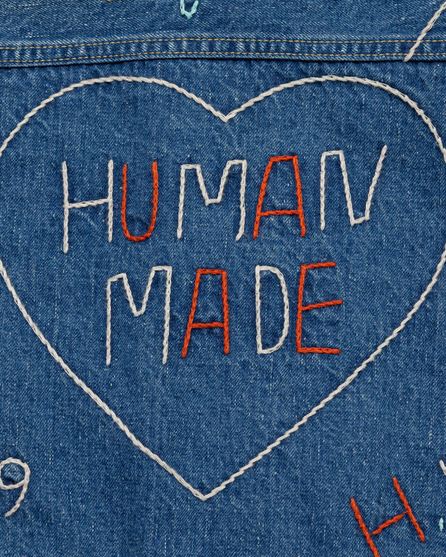 Human Made Embroidered Denim Work Jacket - Image 5