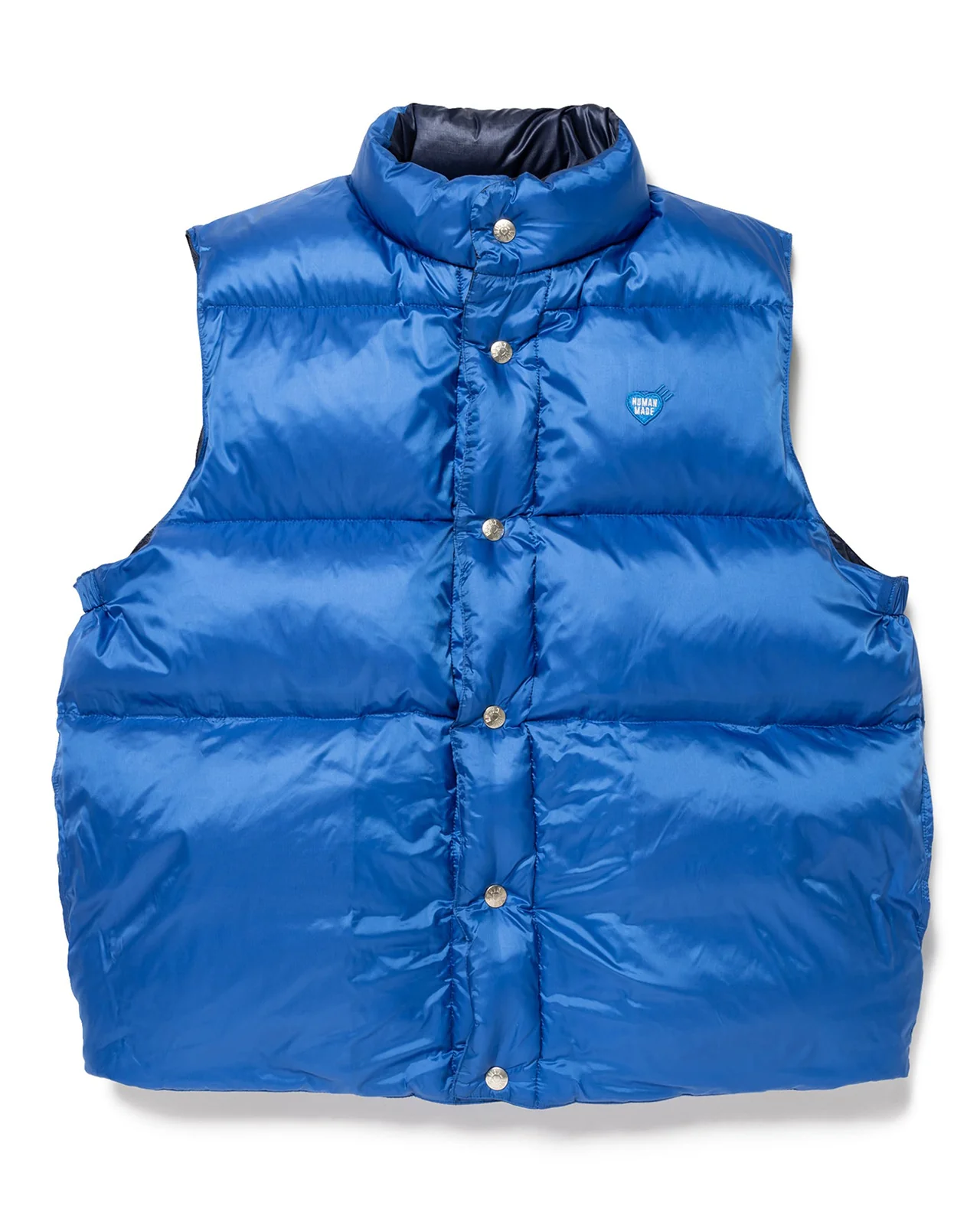 Human Made Reversible Down Vest, Navy - Image 4