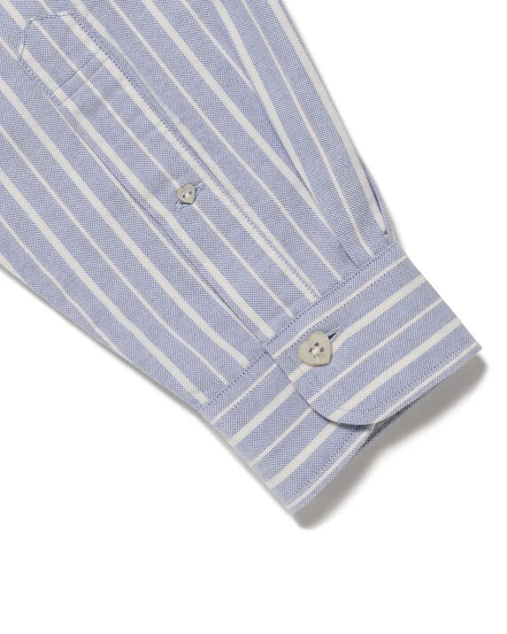 Human Made Stripe Ox B.D Shirt, Blue - Image 5