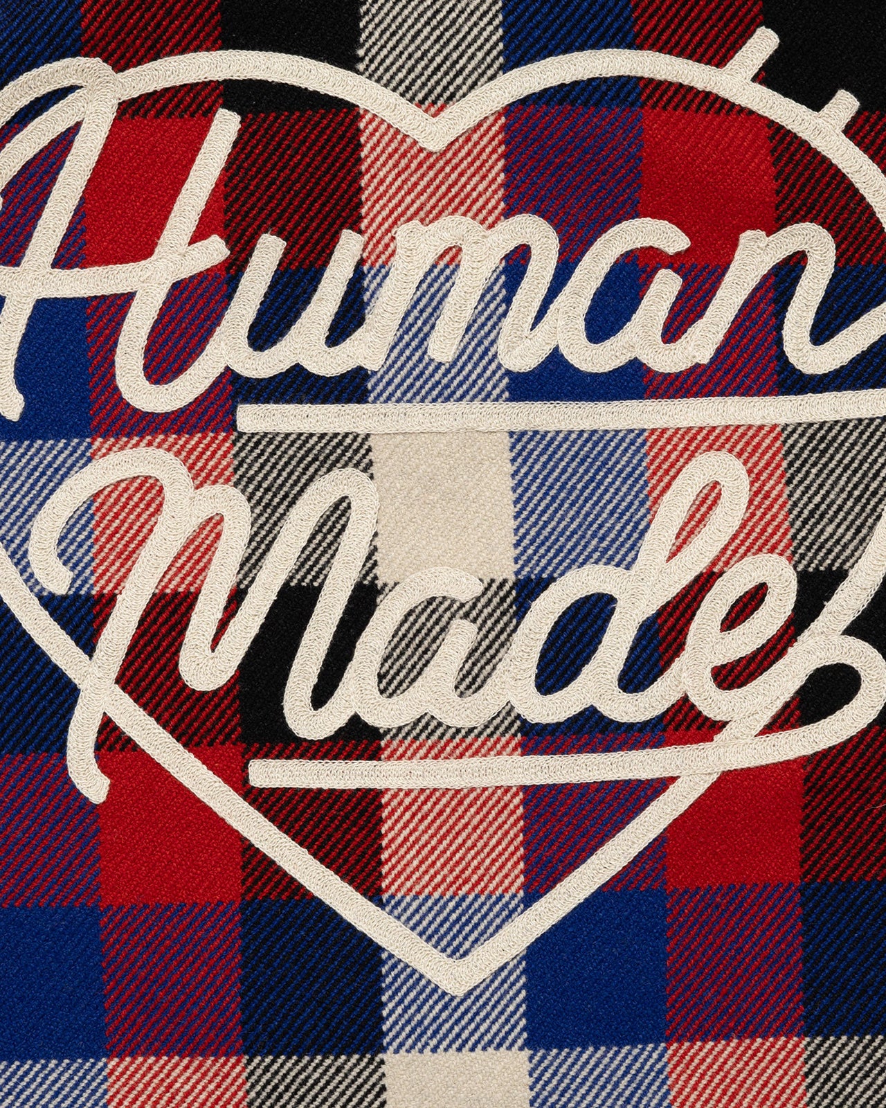 Human Made Wool Check Shirt Jacket, Red - Image 6