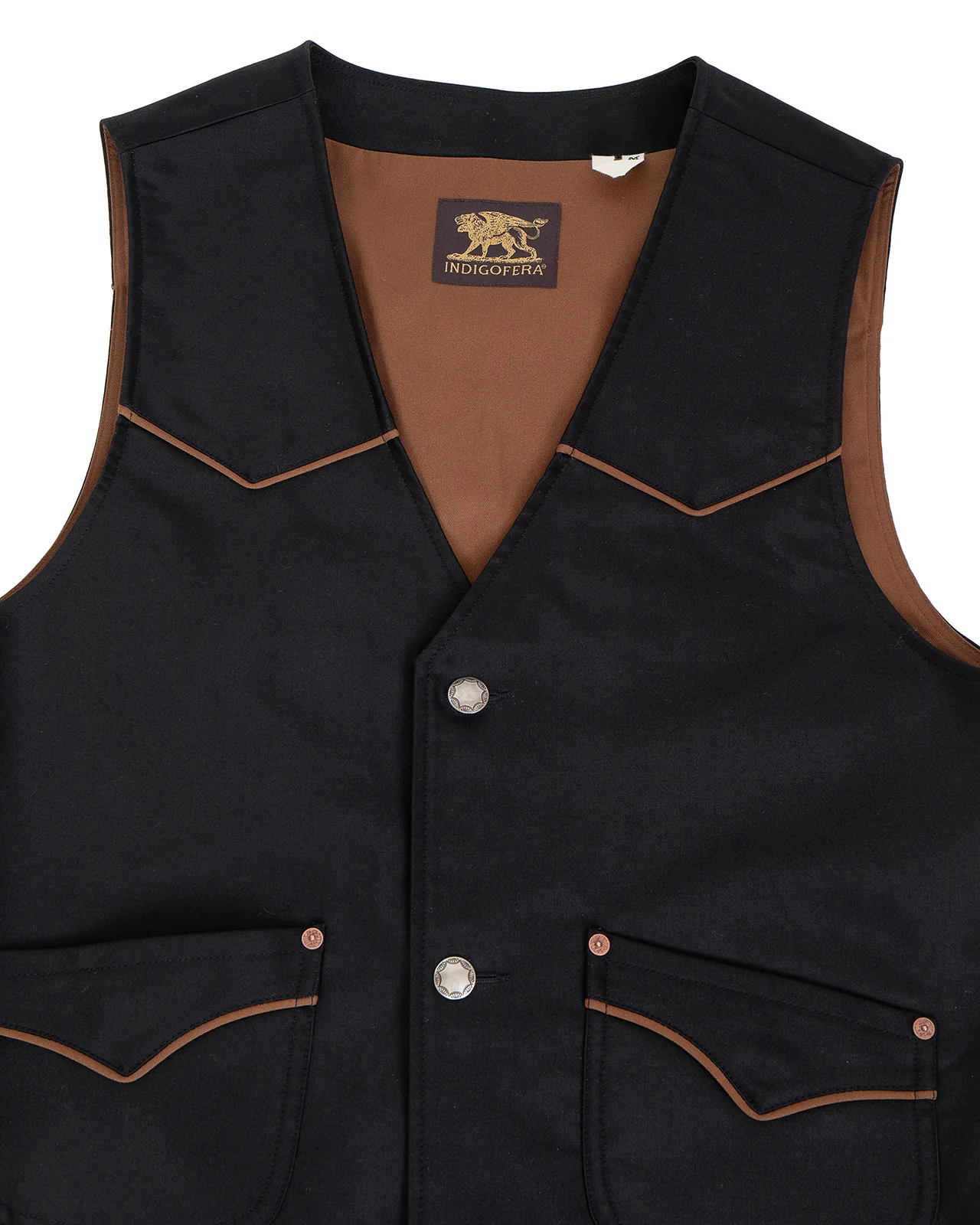 Indigofera Colton Vest, Giza Cotton Moleskin - Image 3