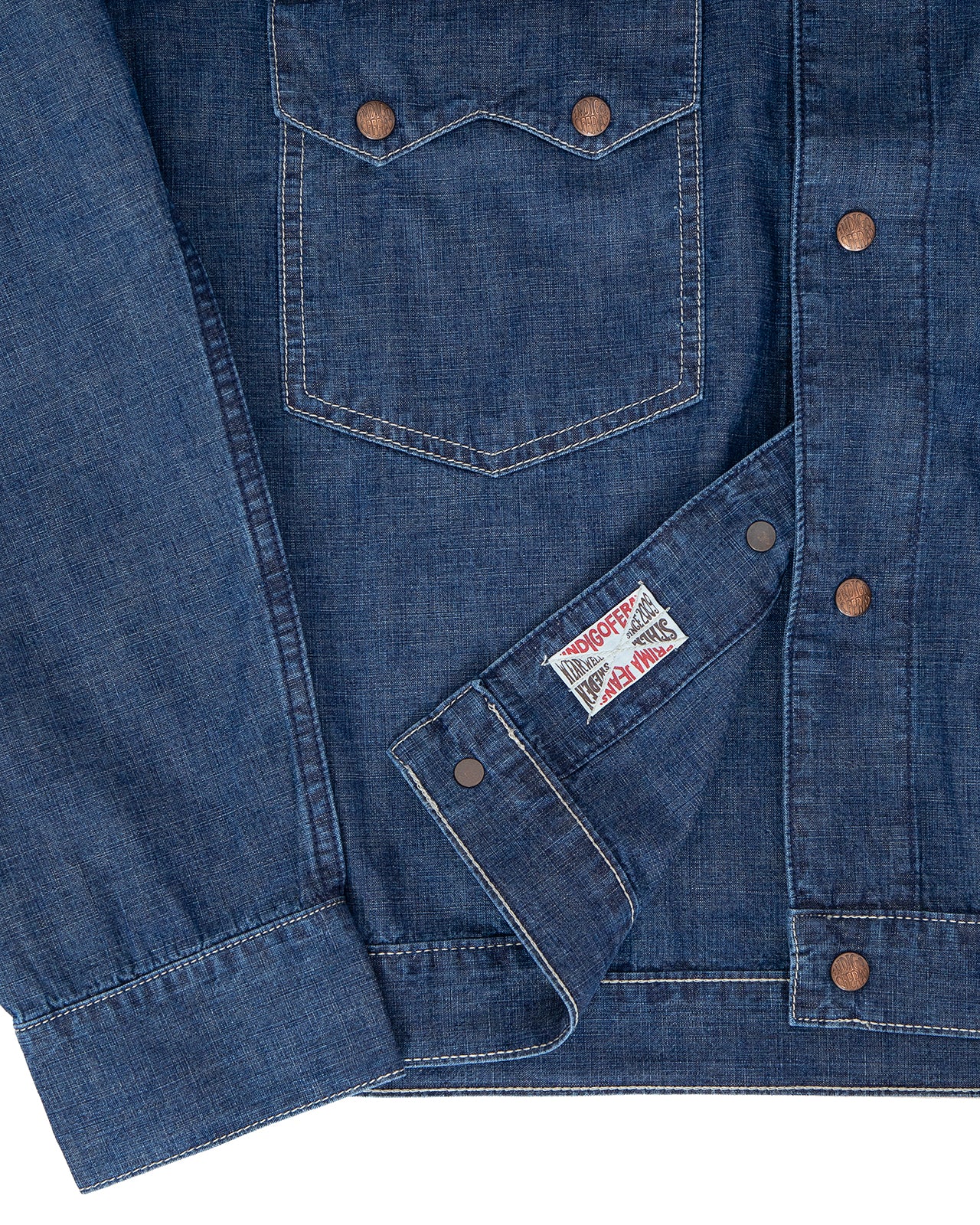 Indigofera Cooper Shirt, Military Chambray - Image 3