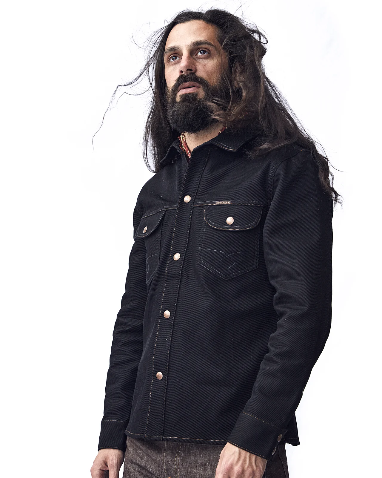 Indigofera Copeland Jacket, Cotton Karsey, Black - Image 4