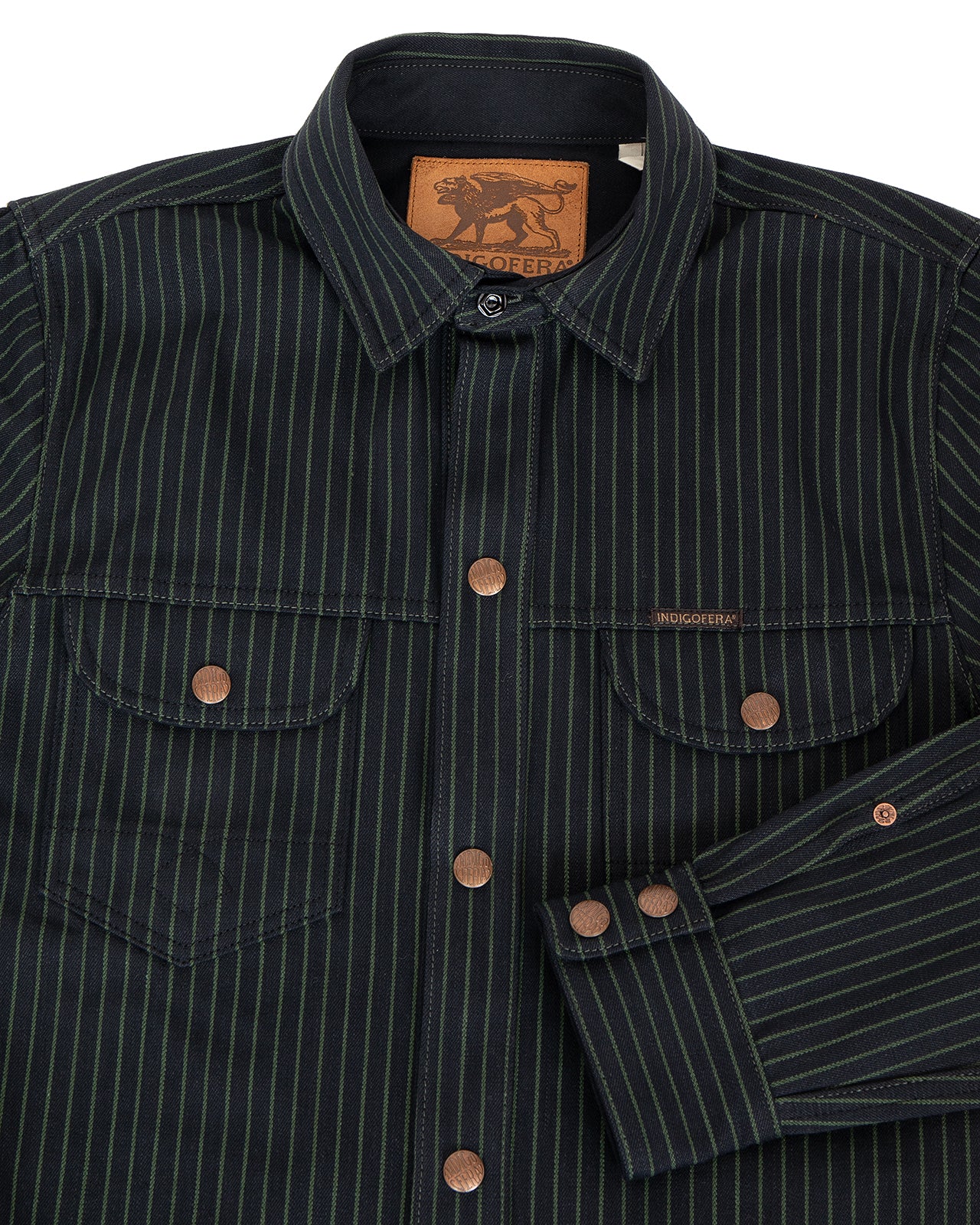 Indigofera Copeland Jacket, Viridescent Stripe - Image 2