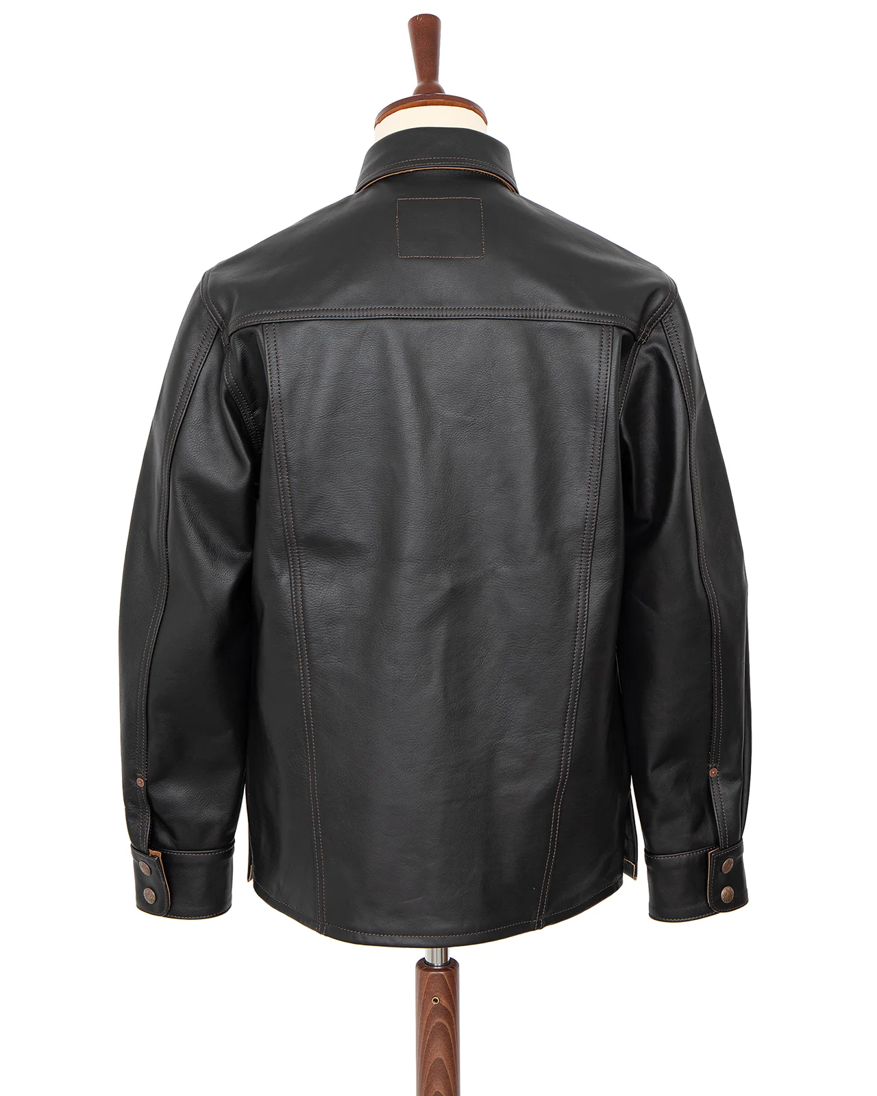 Indigofera Copeland Shirt, Black Leather, Teacore - Image 5