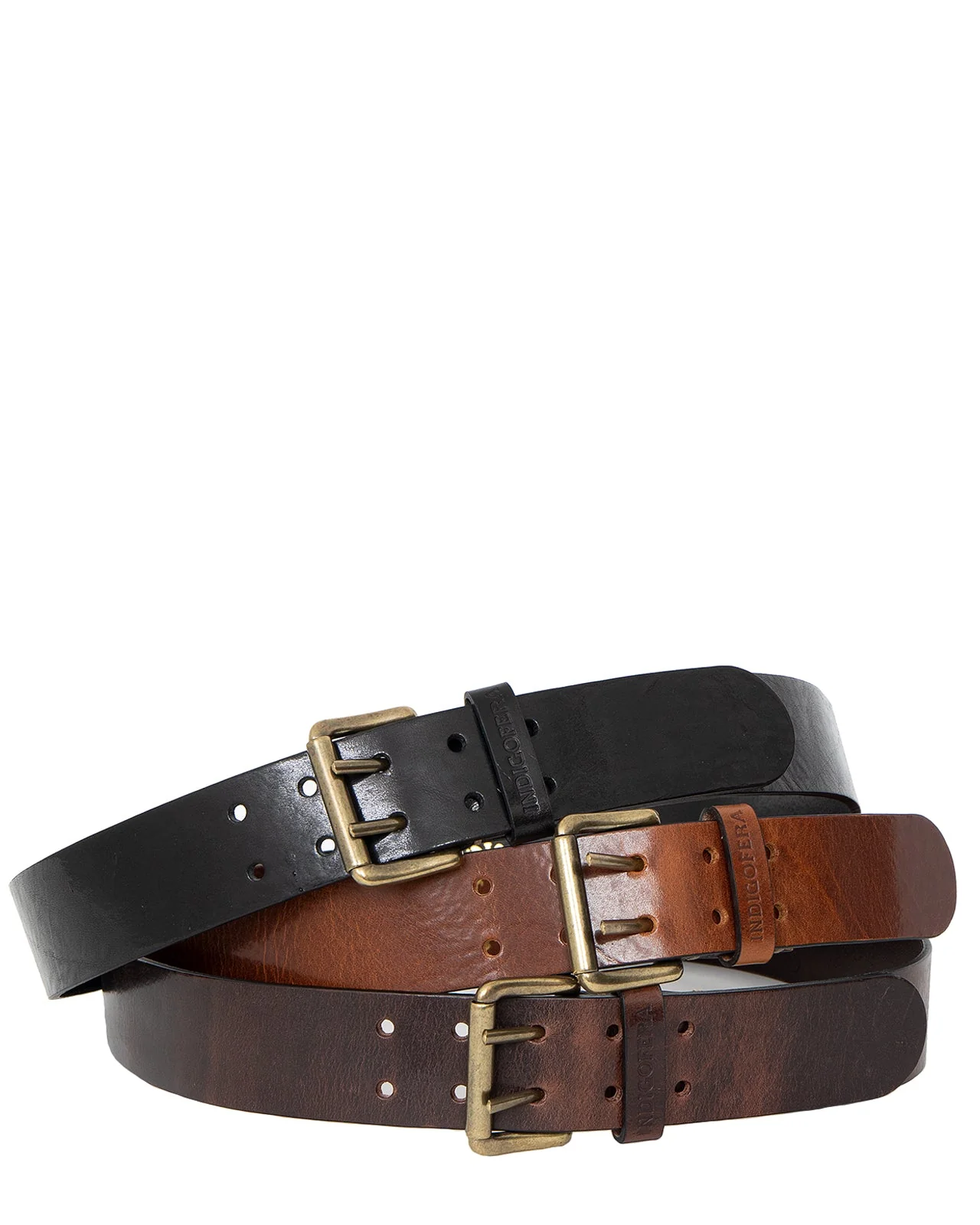 Indigofera Danko Leather Belt, Black - Image 2