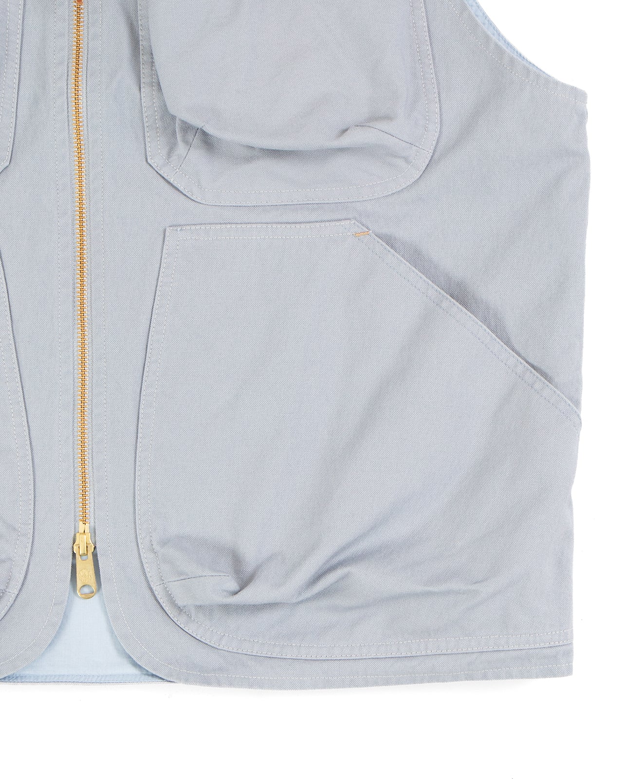 Indigofera Dryden Vest, Cotton Canvas, Dusty Blue - Image 4