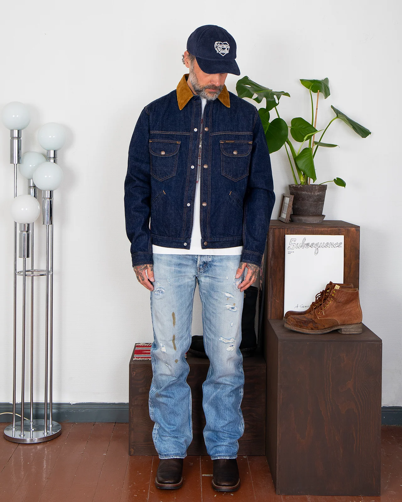 Indigofera Fargo Quarter Jacket, Vintage 70s Denim, Soaked - Image 2