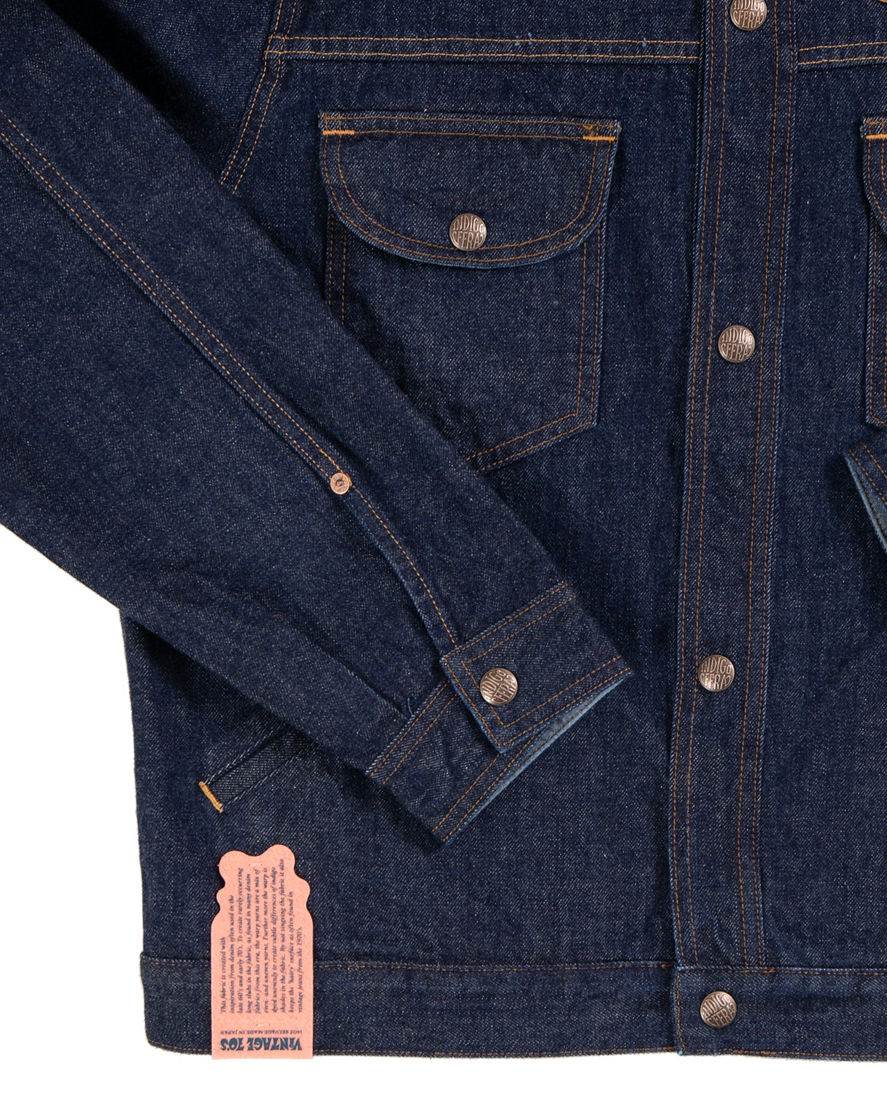 Indigofera Fargo Quarter Jacket, Vintage 70s Denim, Soaked - Image 5