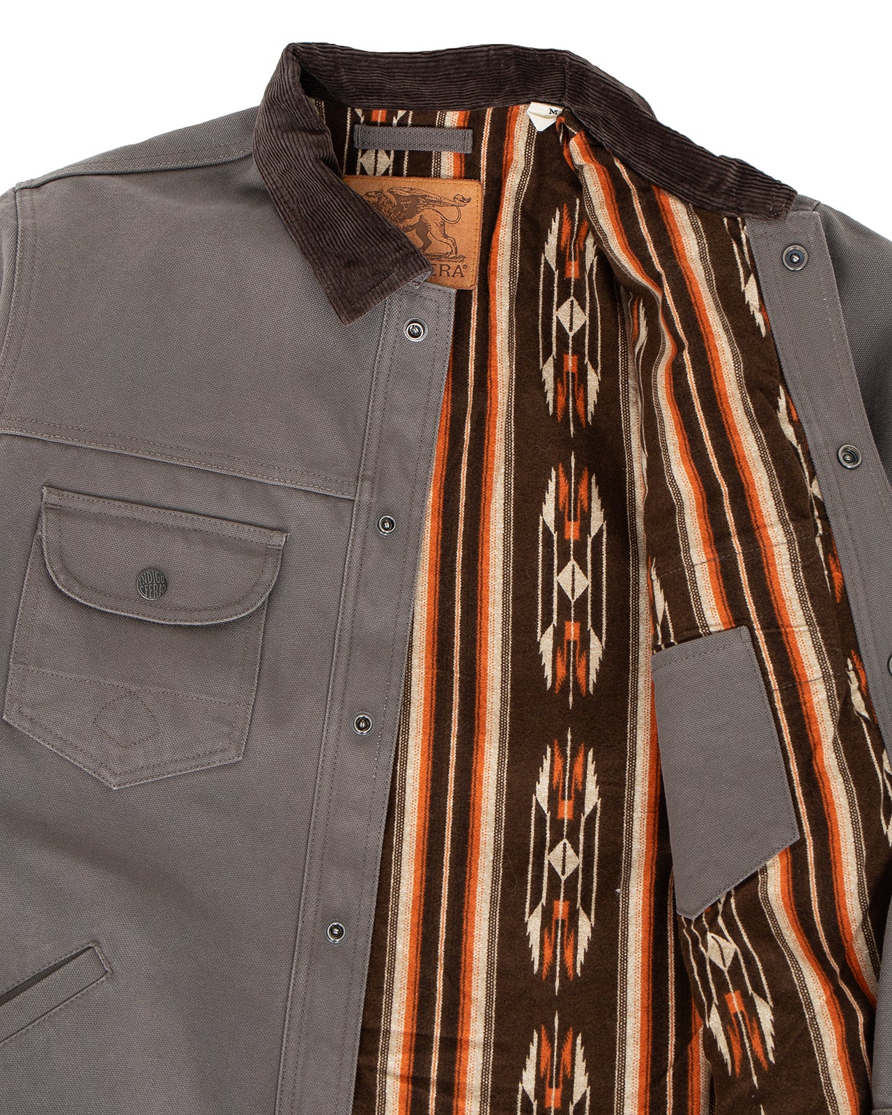Indigofera Fargo Rider Jacket, Smithson Canvas, Warm Grey - Image 3