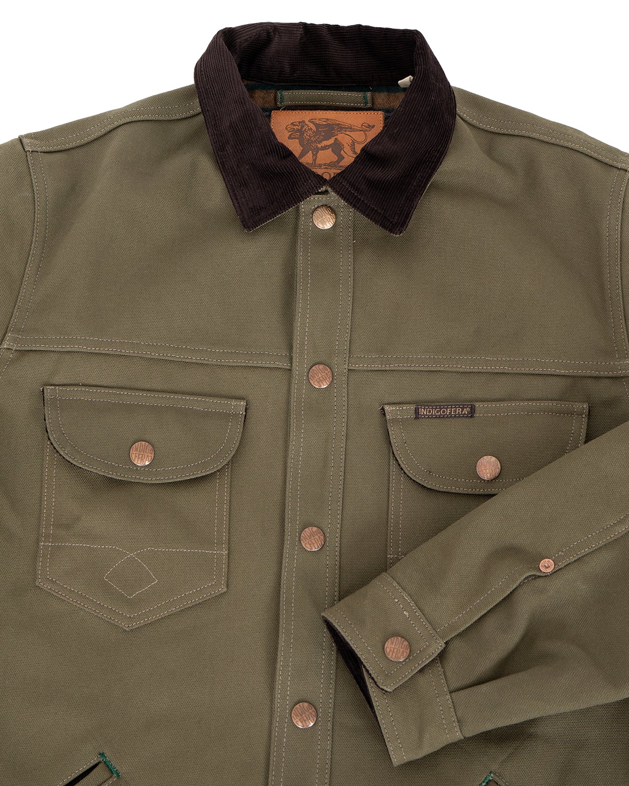 Indigofera Fargo Rider Jacket, Smithson Moss Green - Image 3