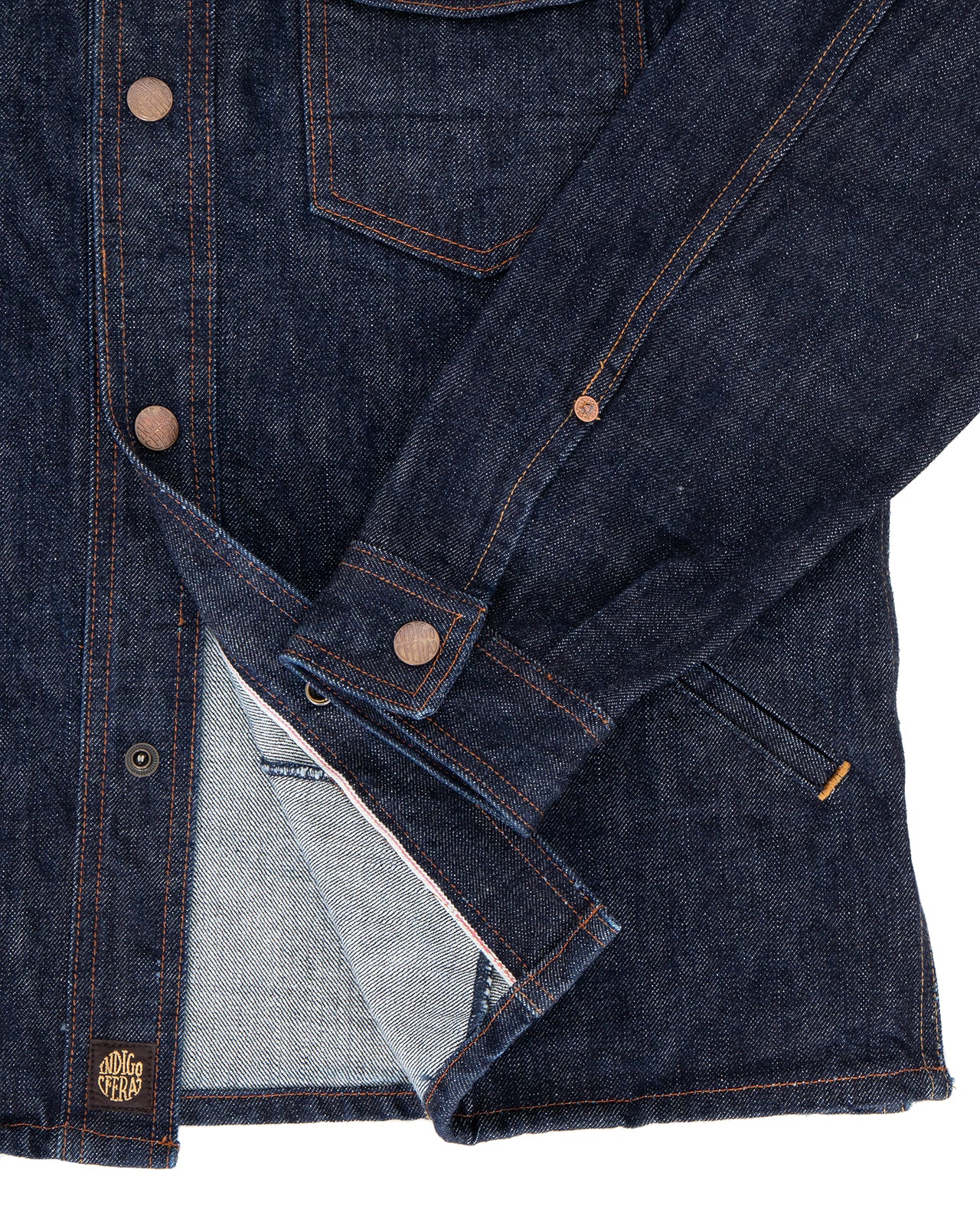 Indigofera Fargo Trucker Jacket, Shiroyama Rinsed - Image 4