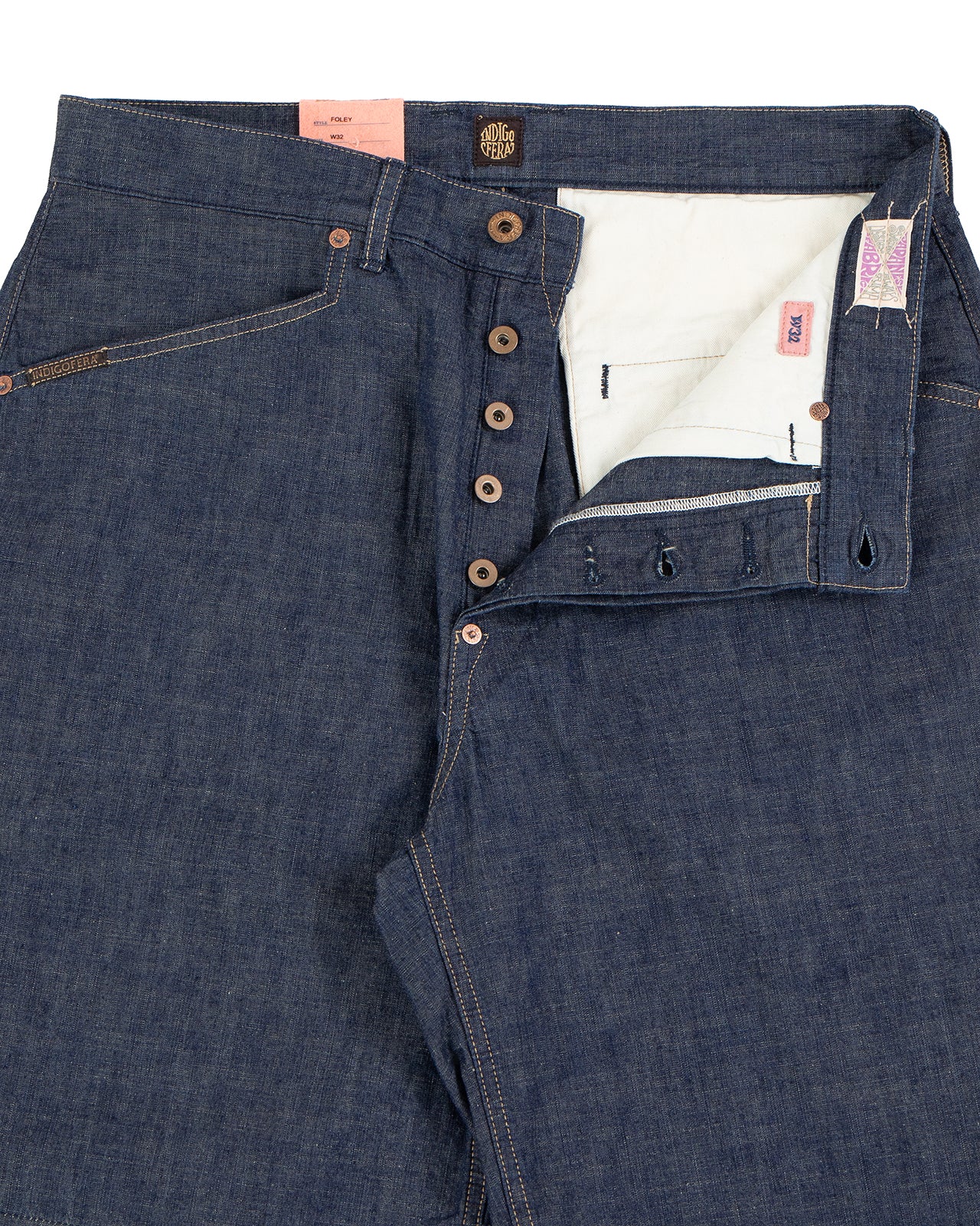 Indigofera Foley Shorts, Military Chambray, Soaked - Image 5
