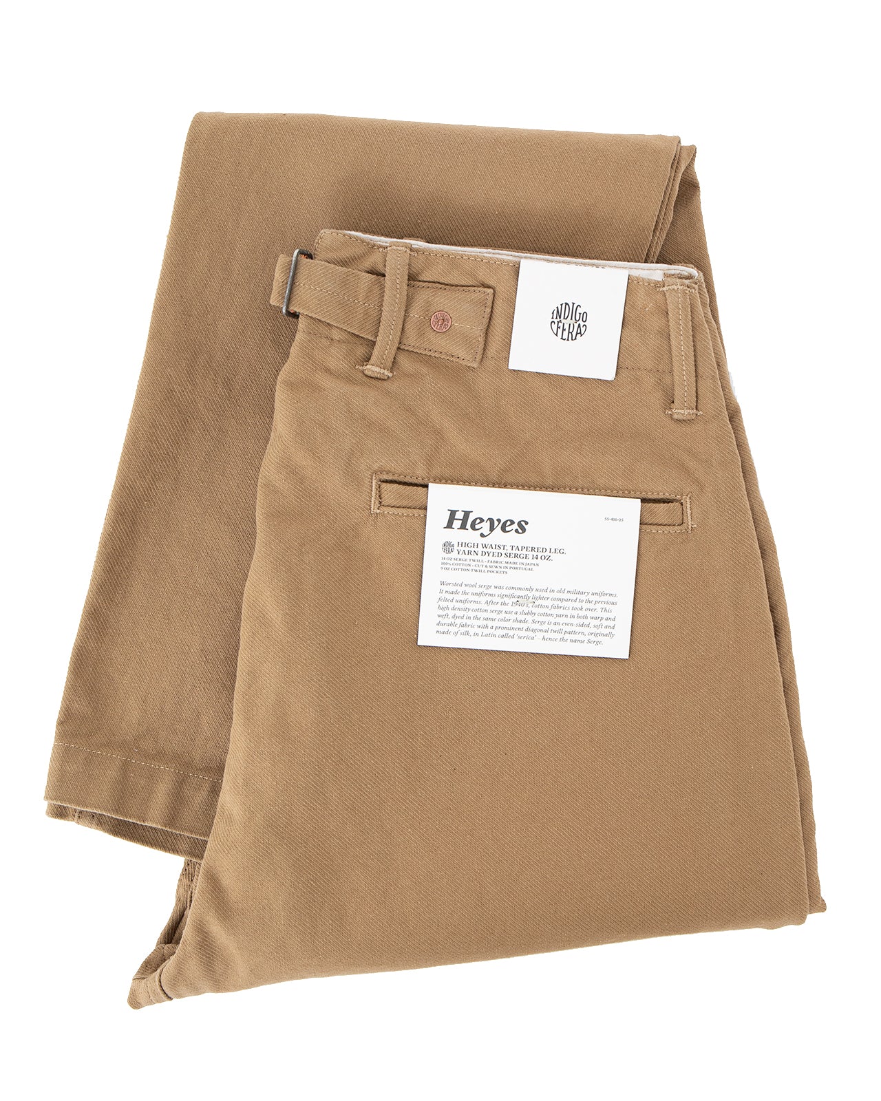 Indigofera Heyes Pants, Heavy Military Serge, Beige - Image 4