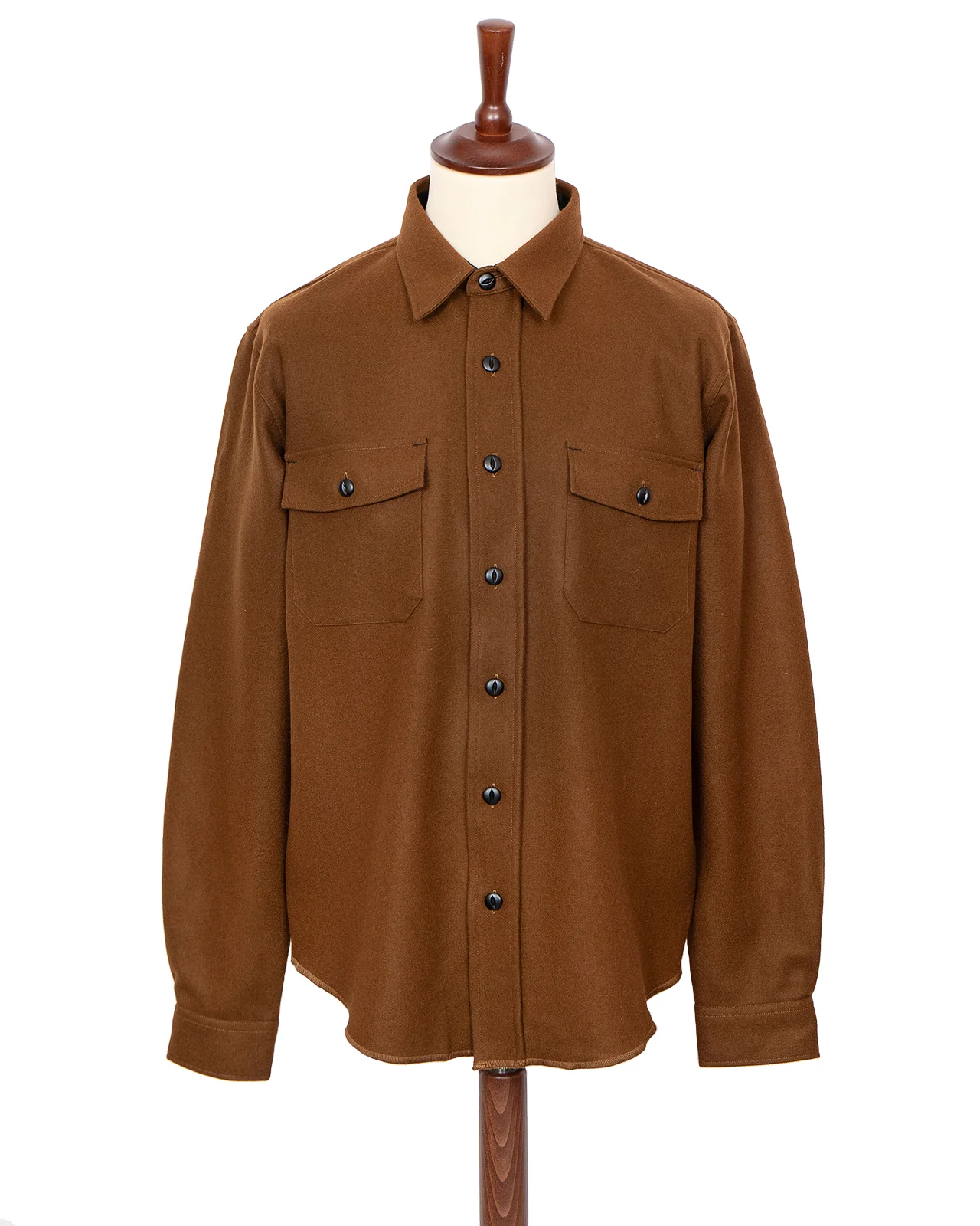 Indigofera Iconic Wool Shirt, Brown