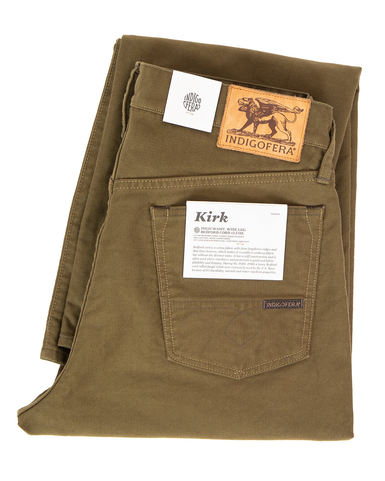 Indigofera Kirk Pants, Bedford Dark Olive - Image 6