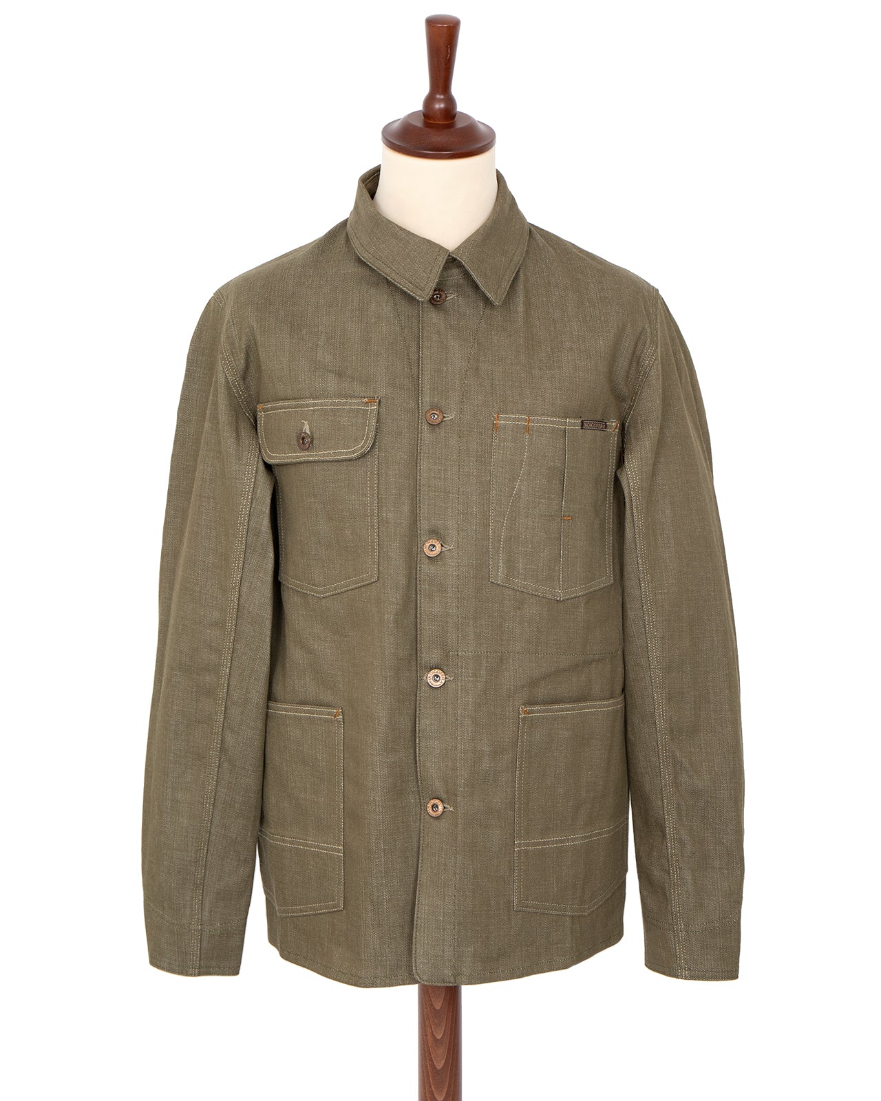 Indigofera Kurt Jacket, Desert Moss Green Selvage
