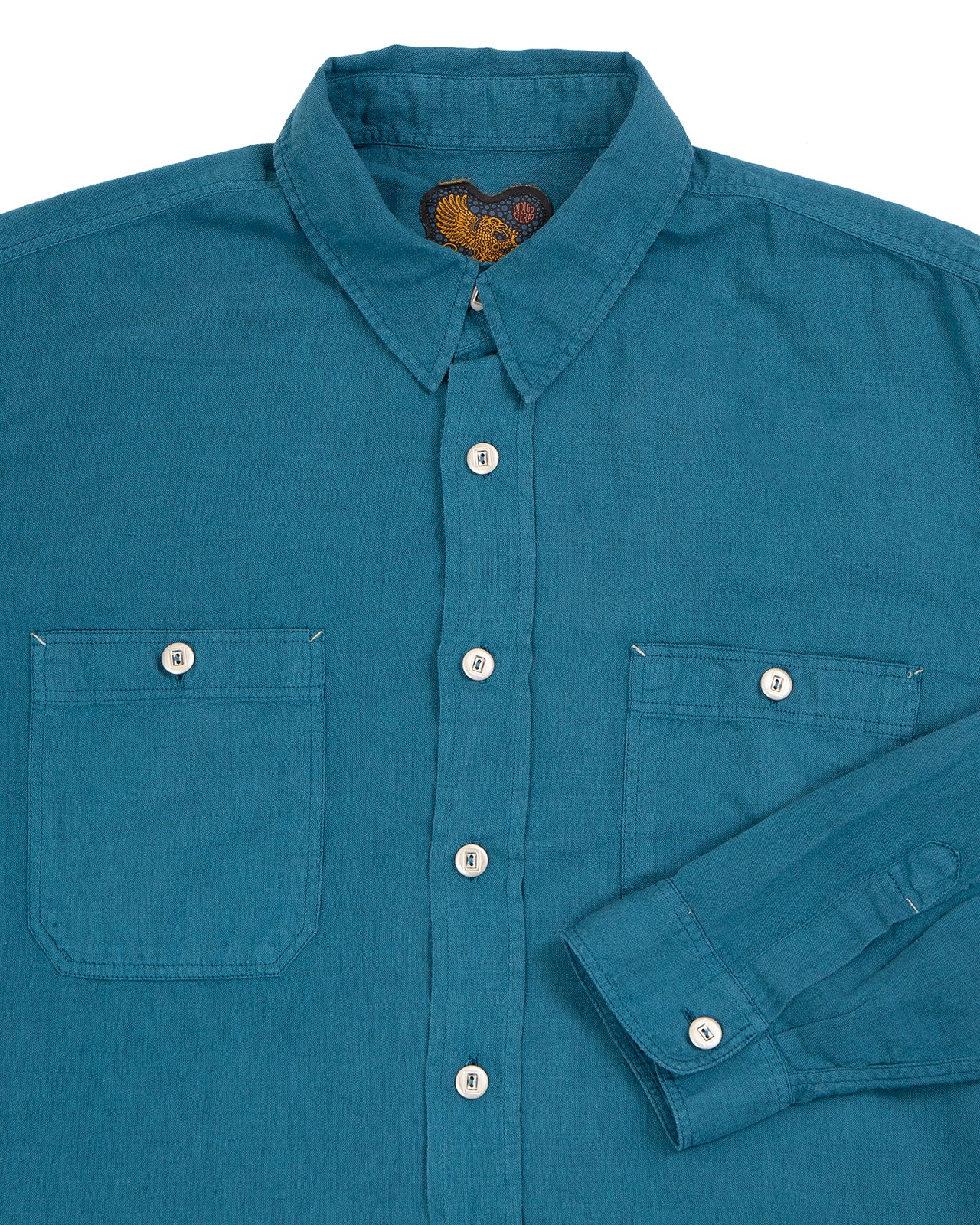 Indigofera McAllen Shirt, Mill Scale Canvas, Ocean Blue - Image 2