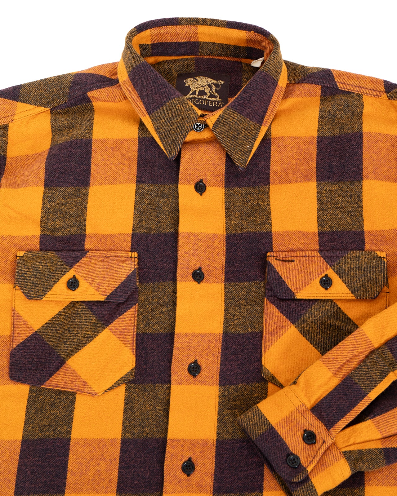 Indigofera Norris Shirt, Orange / Vine / Black - Image 2