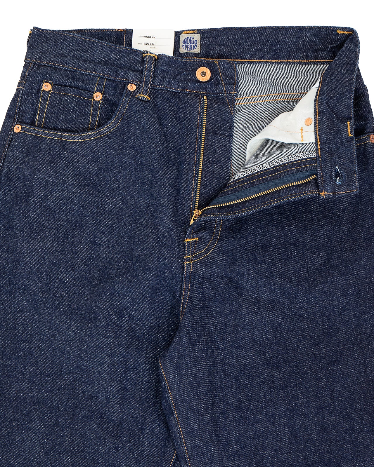 Indigofera Roslyn Jeans, Vintage 70's Denim, Rinse - Image 3