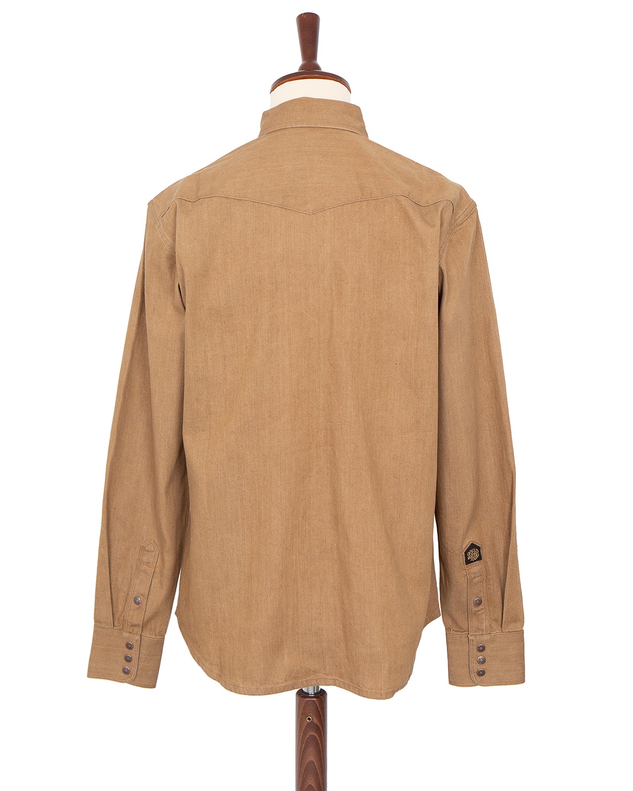 Indigofera Ryman Denim Shirt, Carson Denim Beige, Rinsed - Image 5