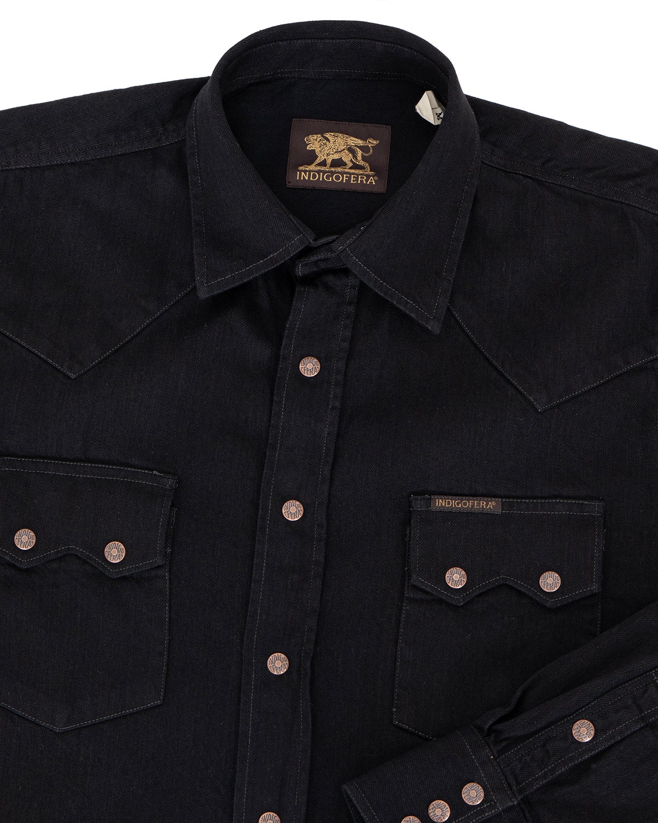 Indigofera Ryman Denim Shirt, Black Petaca Denim, Rinsed - Image 3