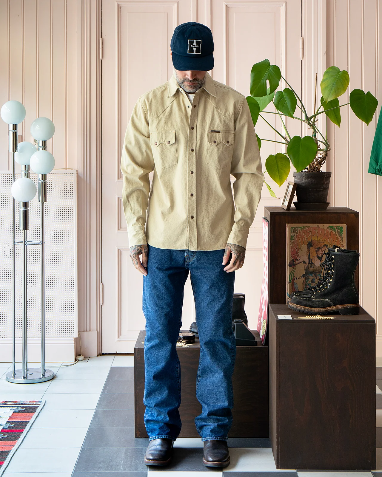 Indigofera Ryman Roxboro Canvas Shirt, Ecru - Image 2