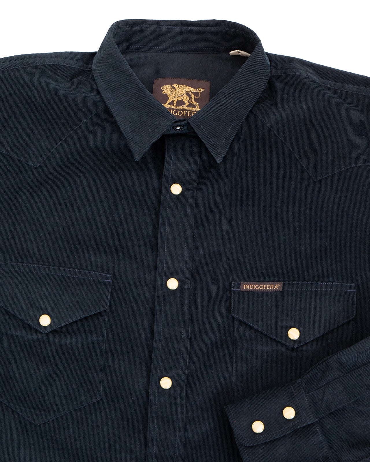 Indigofera Sideras Shirt, Corduroy, Navy - Image 3