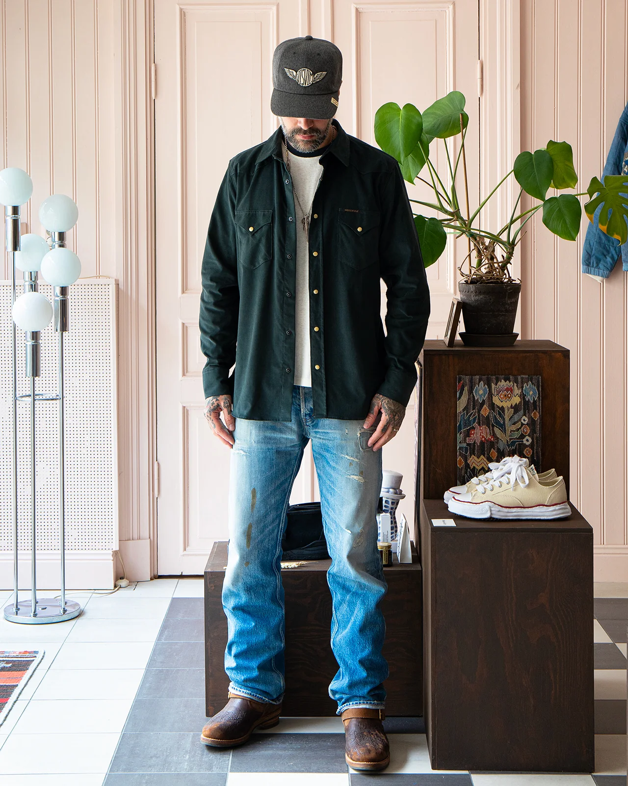 Indigofera Sideras Shirt, Corduroy, Petrol - Image 2
