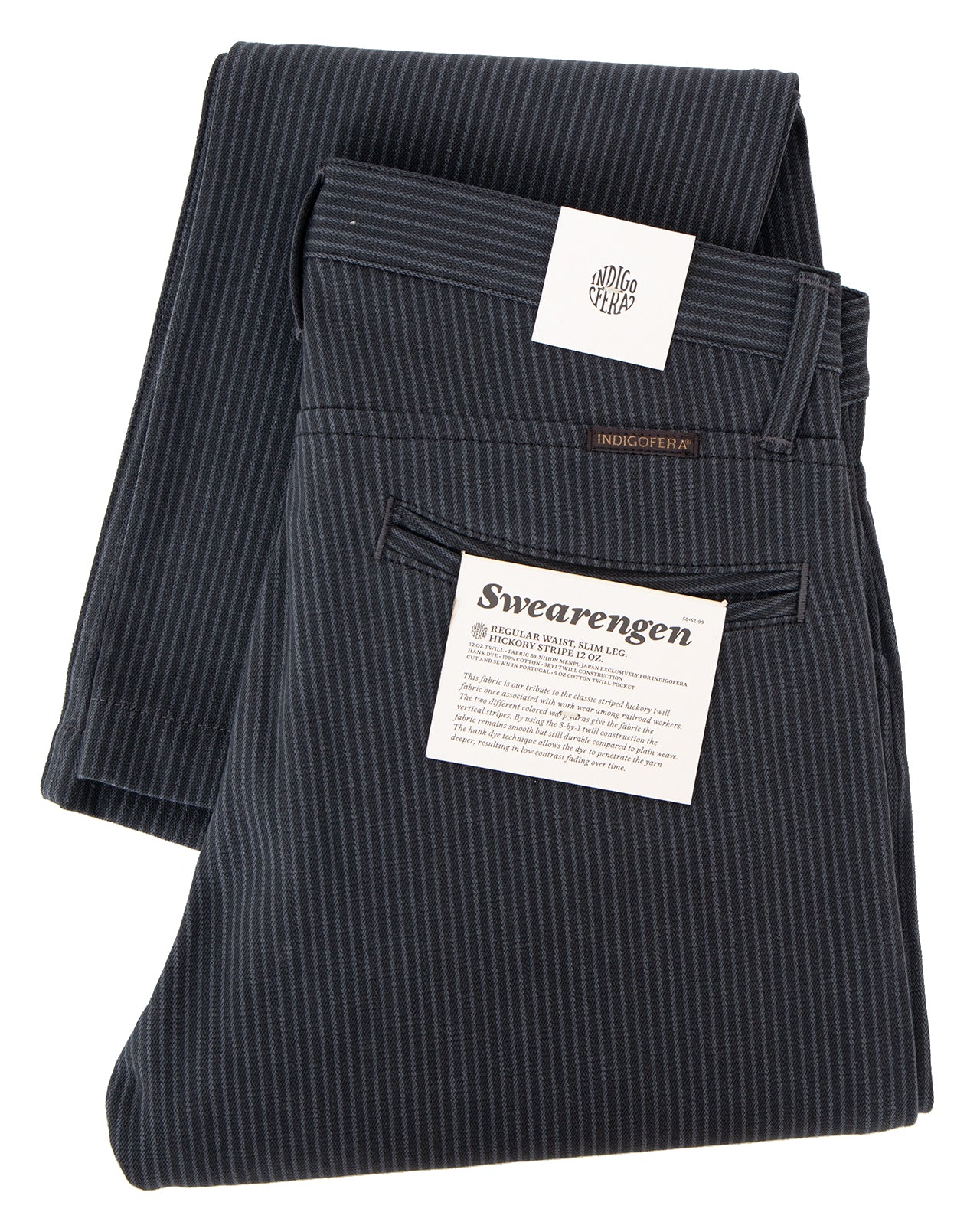 Indigofera Swearengen Pants, Black/Grey Hickory Stripe - Image 4