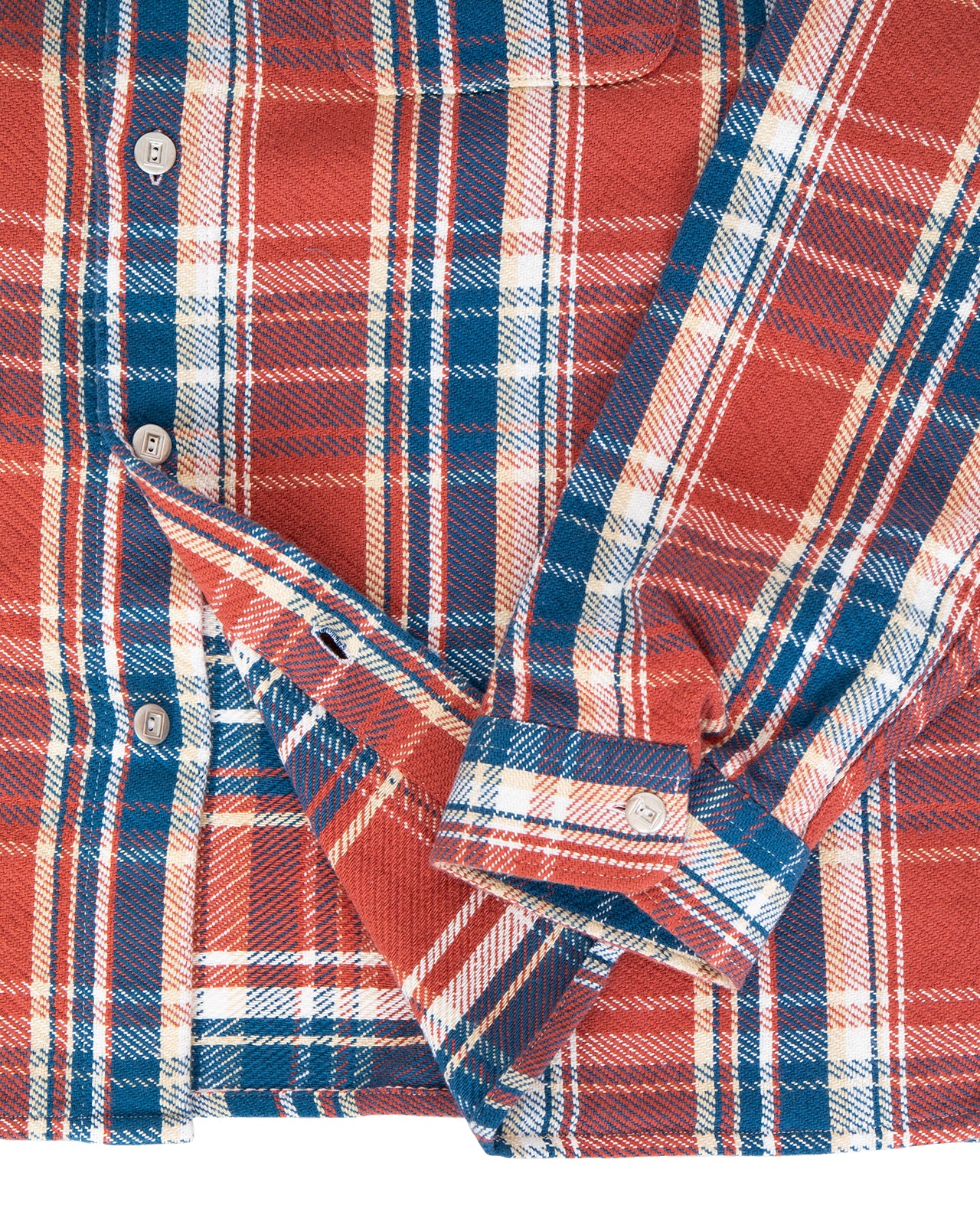 Indigofera Webster Shirt, Cotton Flannel, Blue/White/Pink - Image 3