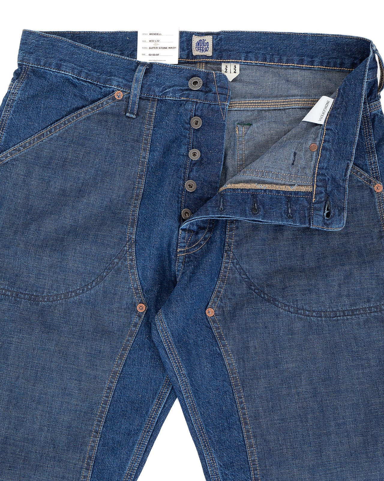 Indigofera Wendell Pants, Military Chambray / Neppy Workers - Image 4