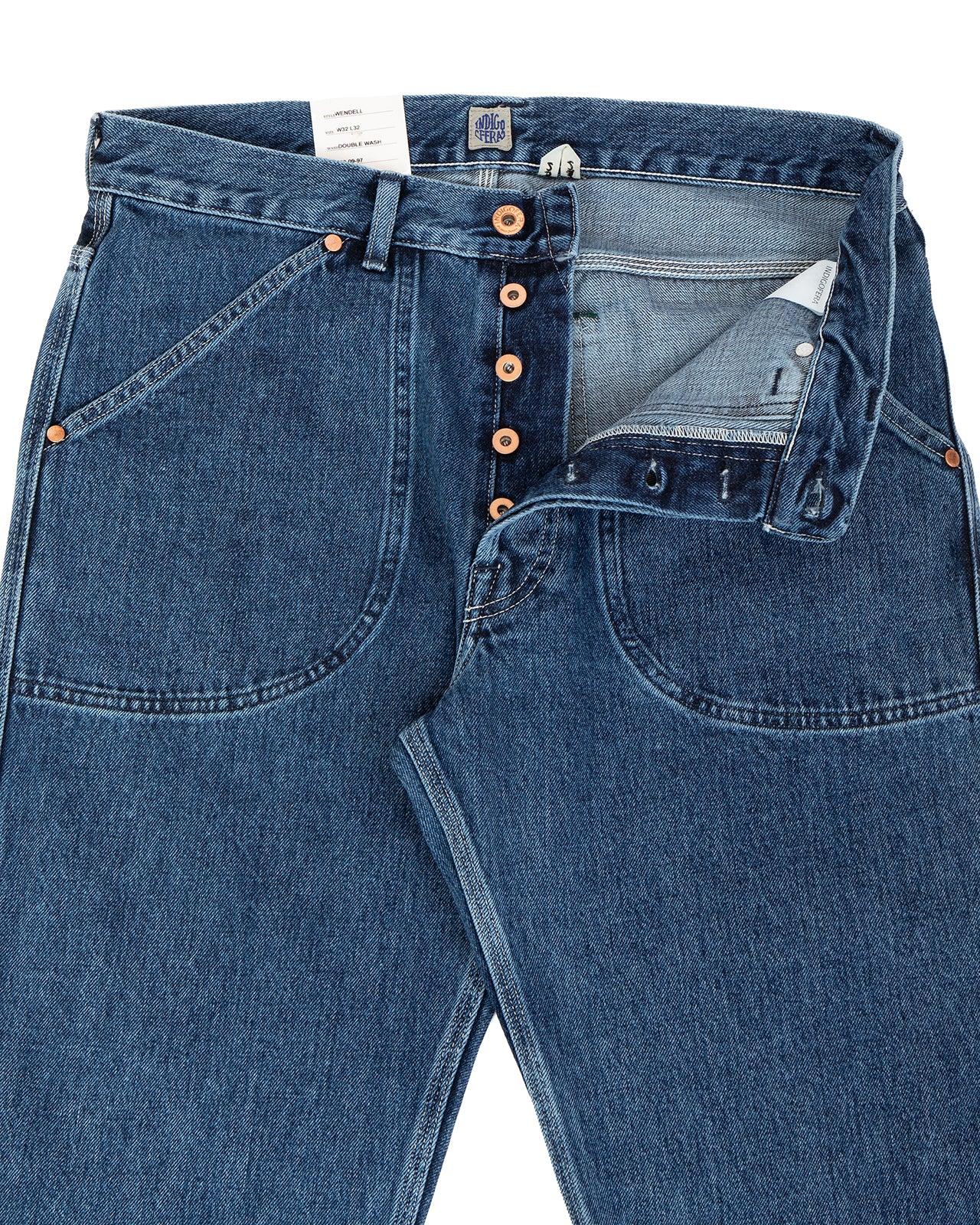 Indigofera Wendell Pants, No 9, Double Wash - Image 3