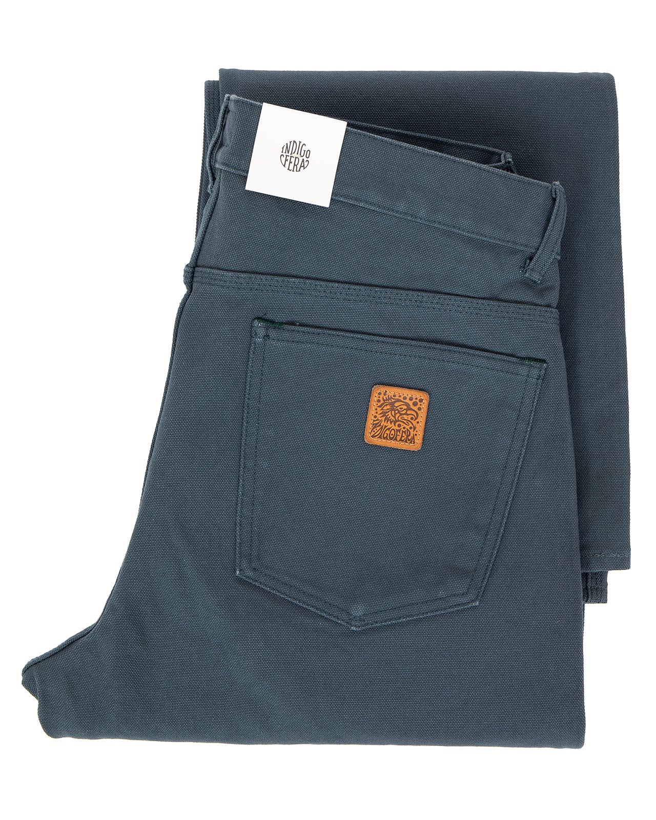 Indigofera Wendell Pants, Smithson Canvas, Petrol Rinse - Image 4