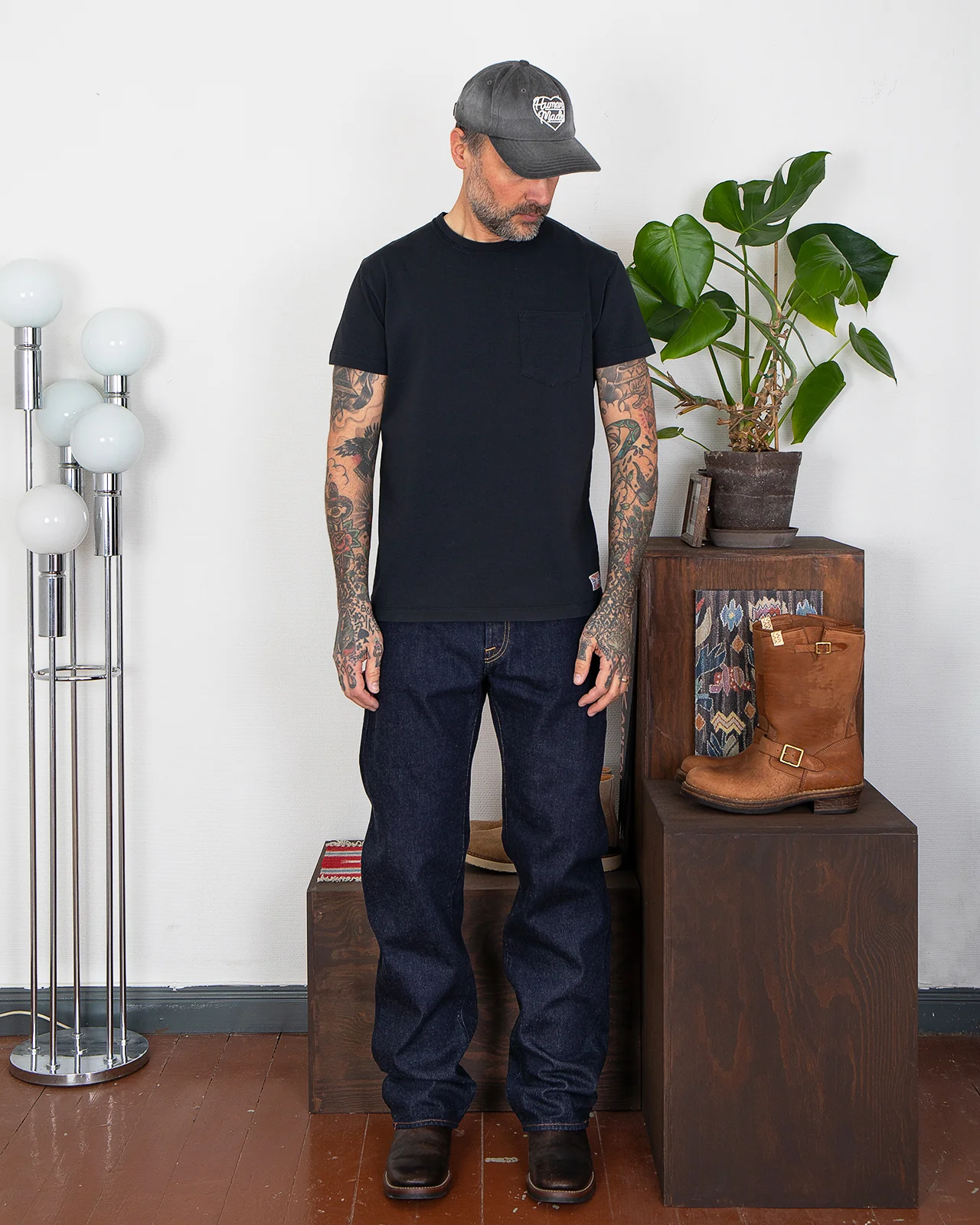 Indigofera Wilson T-Shirt, Marshall Black - Image 3