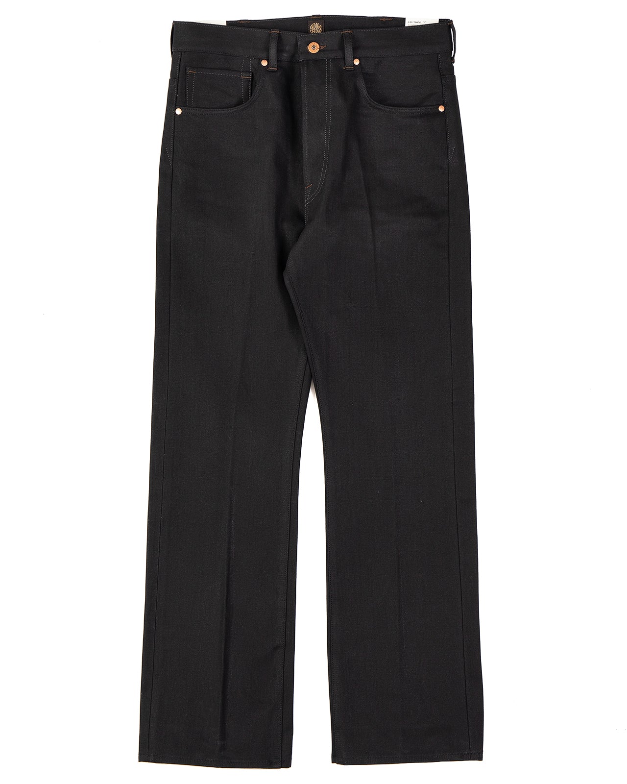Indigofera Wyatt Jeans, Uneven Broken Twill, Black