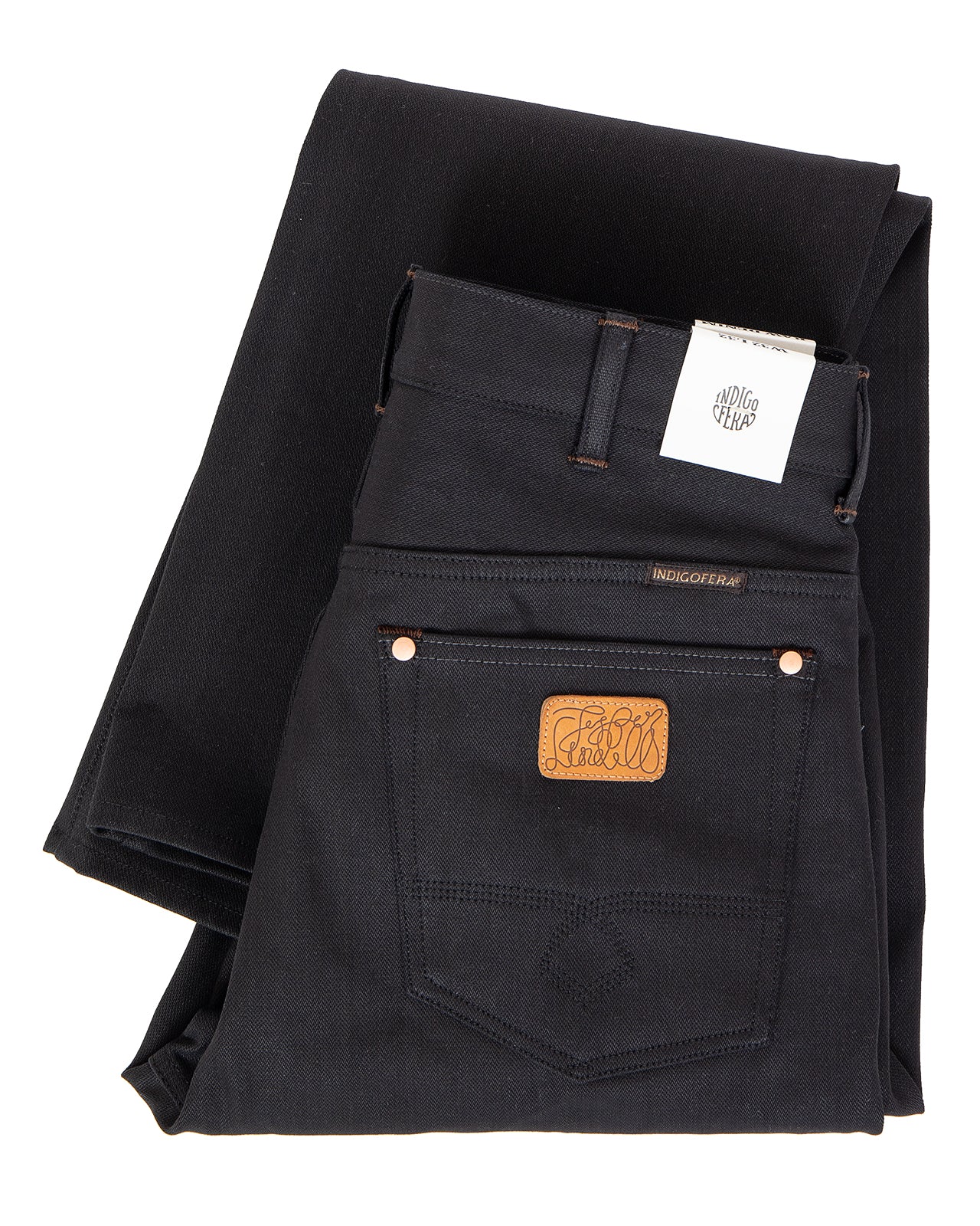 Indigofera Wyatt Jeans, Uneven Broken Twill, Black - Image 5