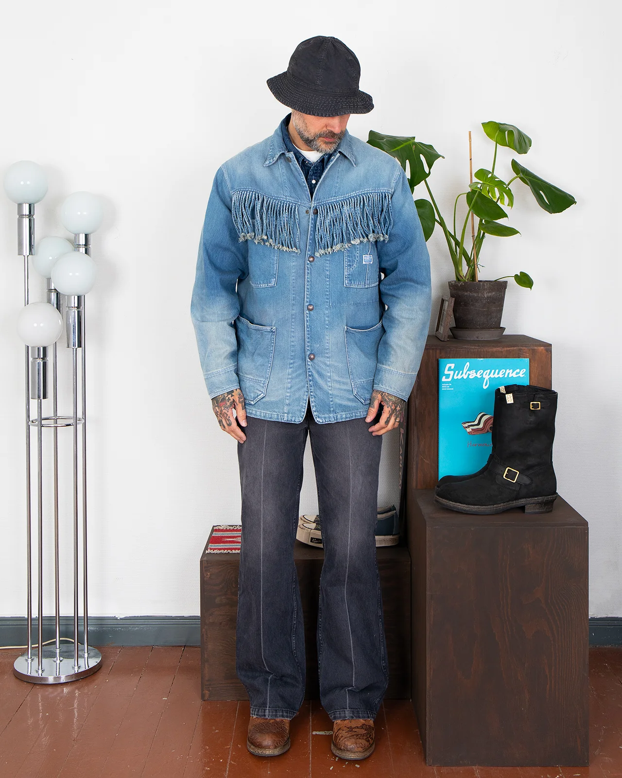 Kapital 11.5oz Denim Fringe Coverall - Image 2