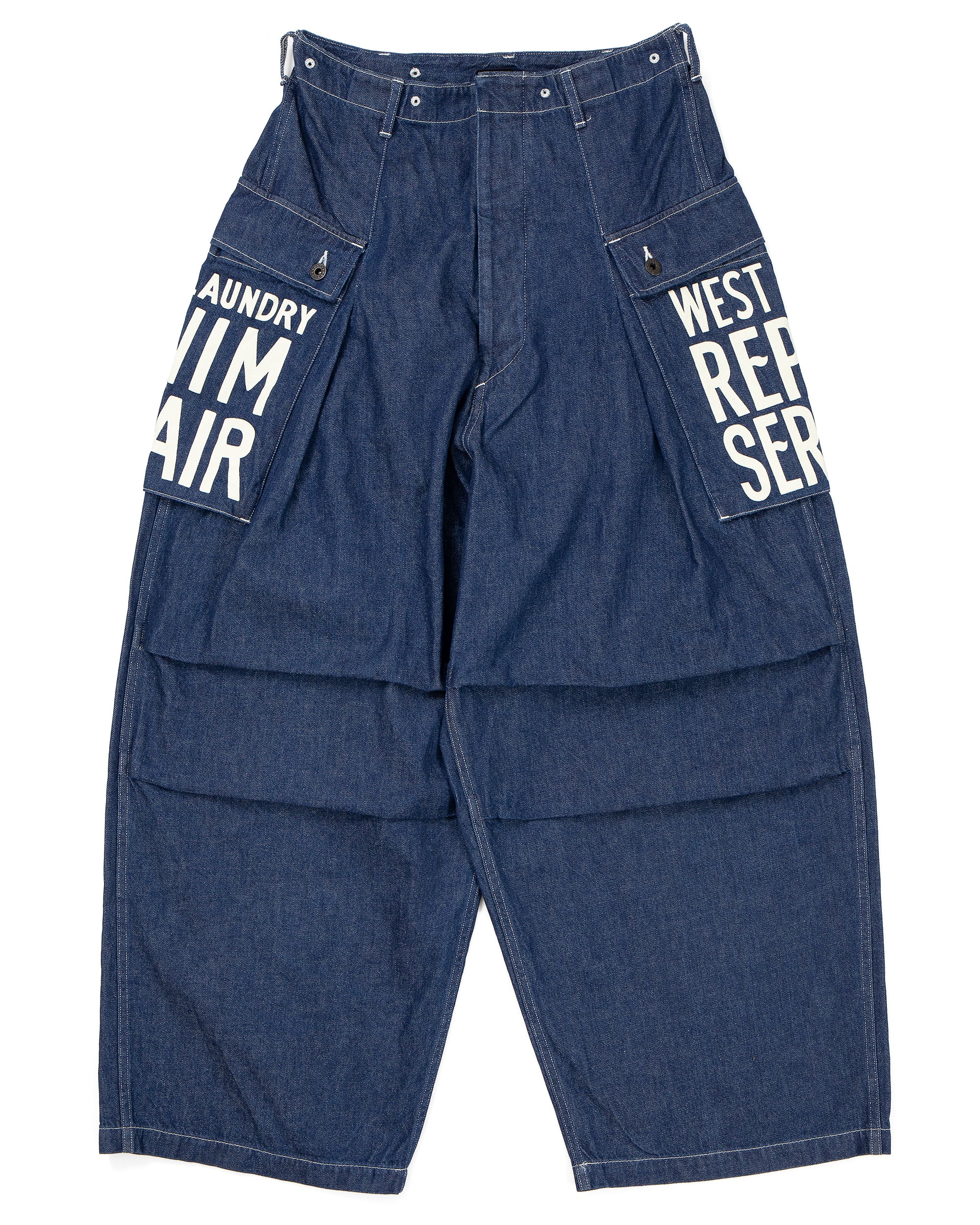 Kapital 11.5oz Denim Jumbo Monkey Pants (Factory-Repair & Embroidery)