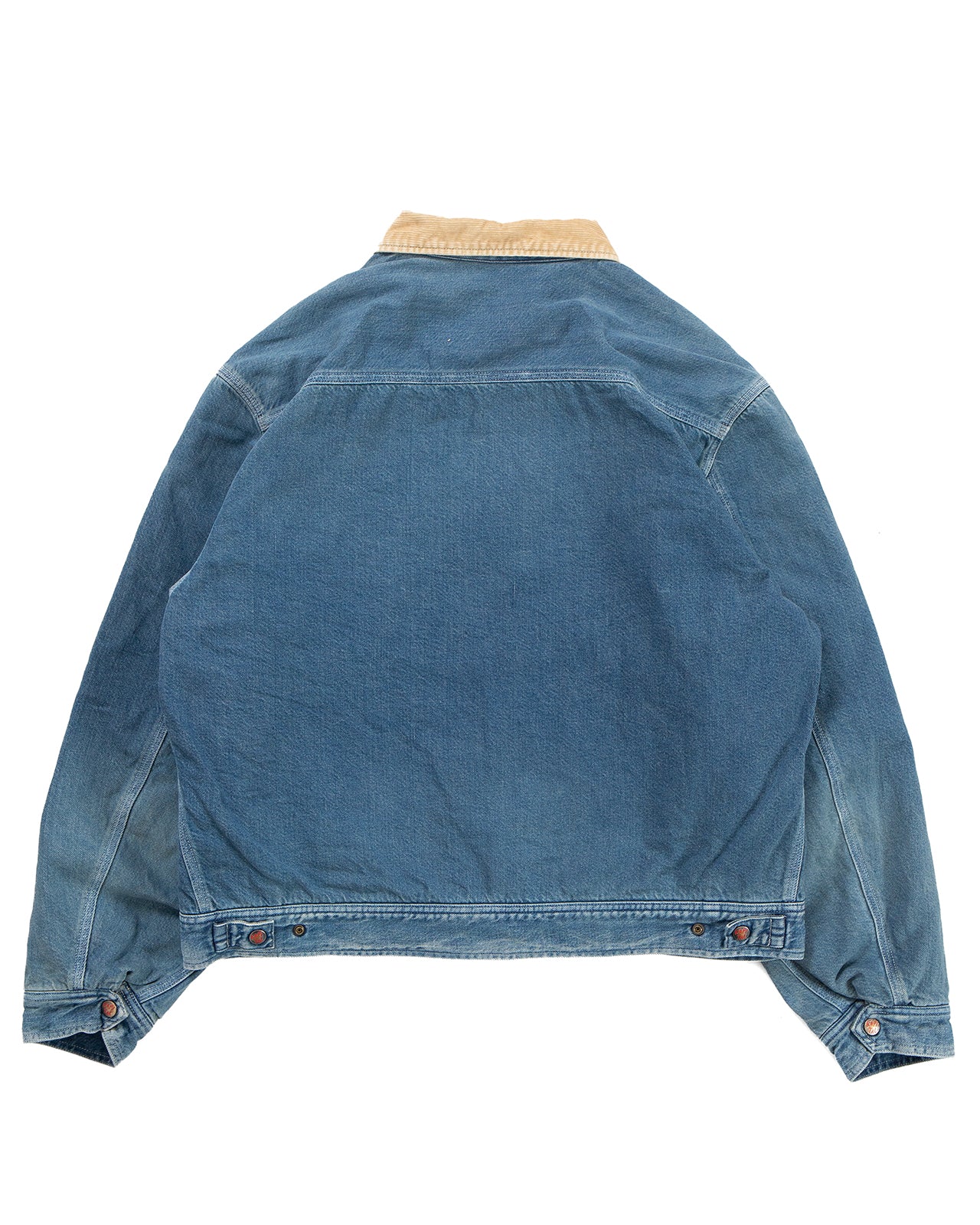 Kapital 11.5oz Denim Lining Reversible Zip Up Work Jacket (VIRGIN MARY) - Image 4