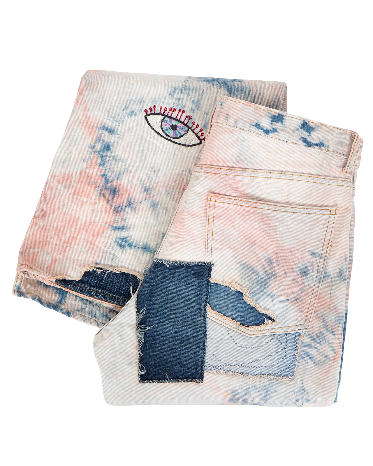 Kapital 14oz Denim 5P Die-Dye RAT-Flare Pants, Crazy Dixie Remake - Image 5