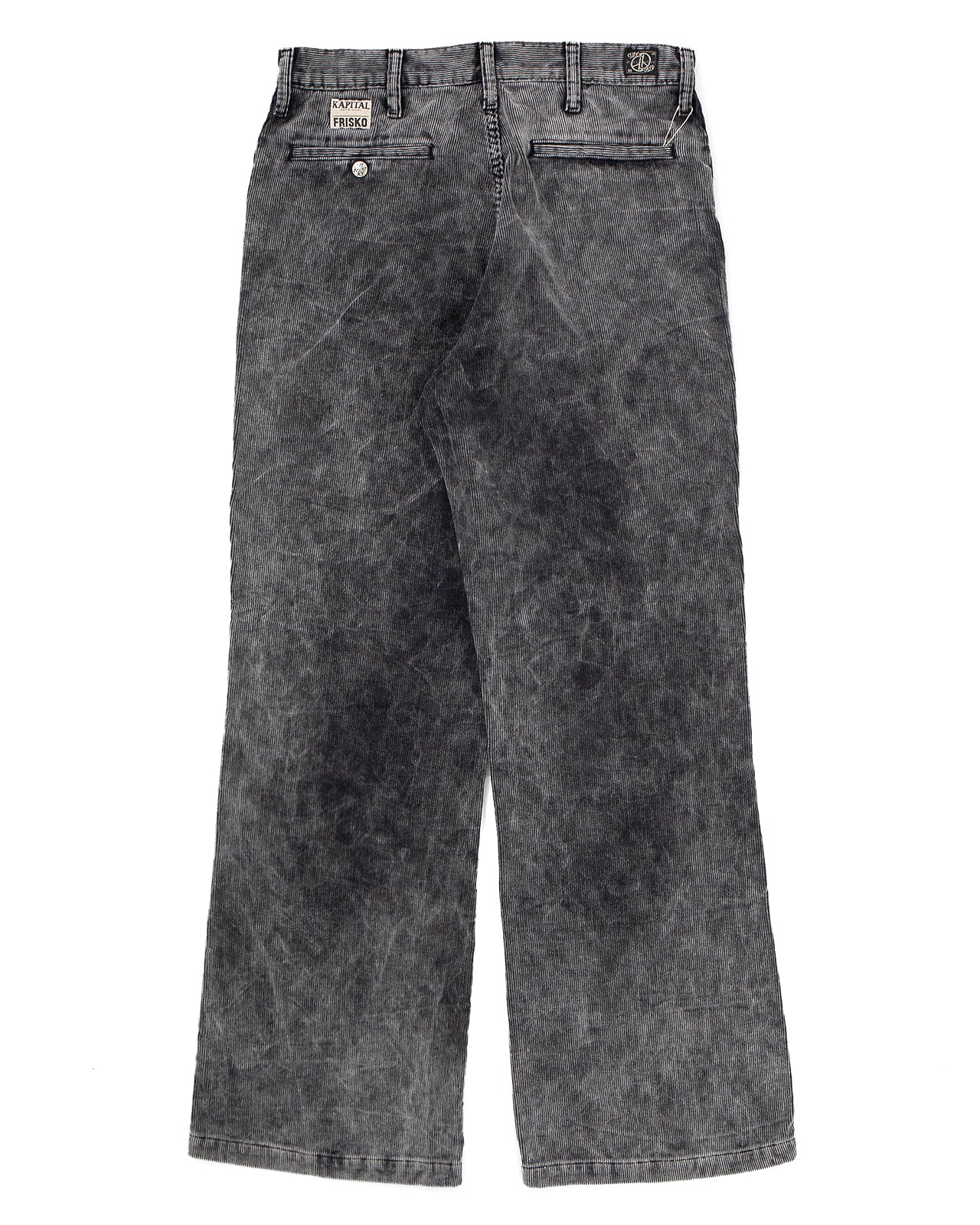 Kapital 14W Corduroy 5P Frisko (Dirty Dyed), Black - Image 3
