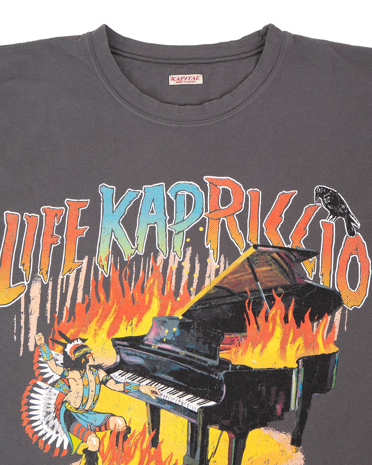 Kapital Jersey Non-Sleeve BIG-T, Burning Piano - Image 3