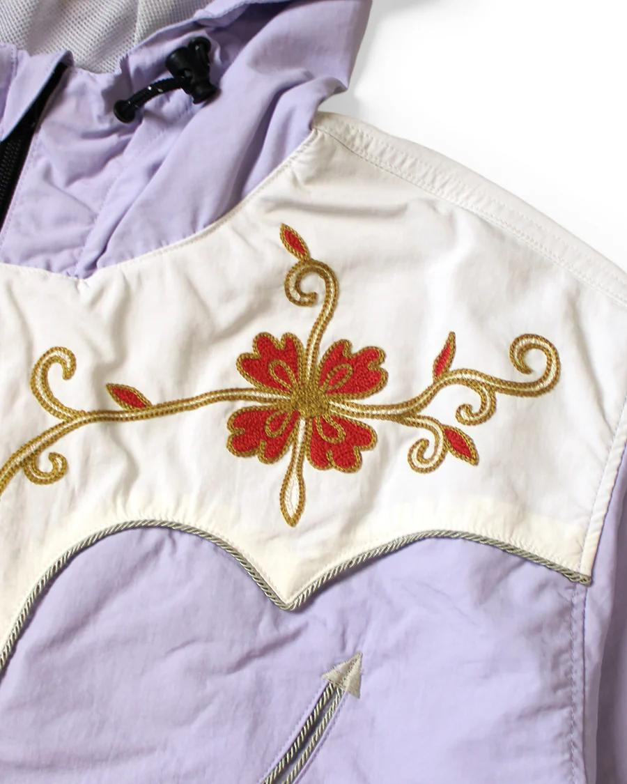 Kapital Nylon Taffta 2tones Tennessee Cactus Flower Parka, Purple - Image 5