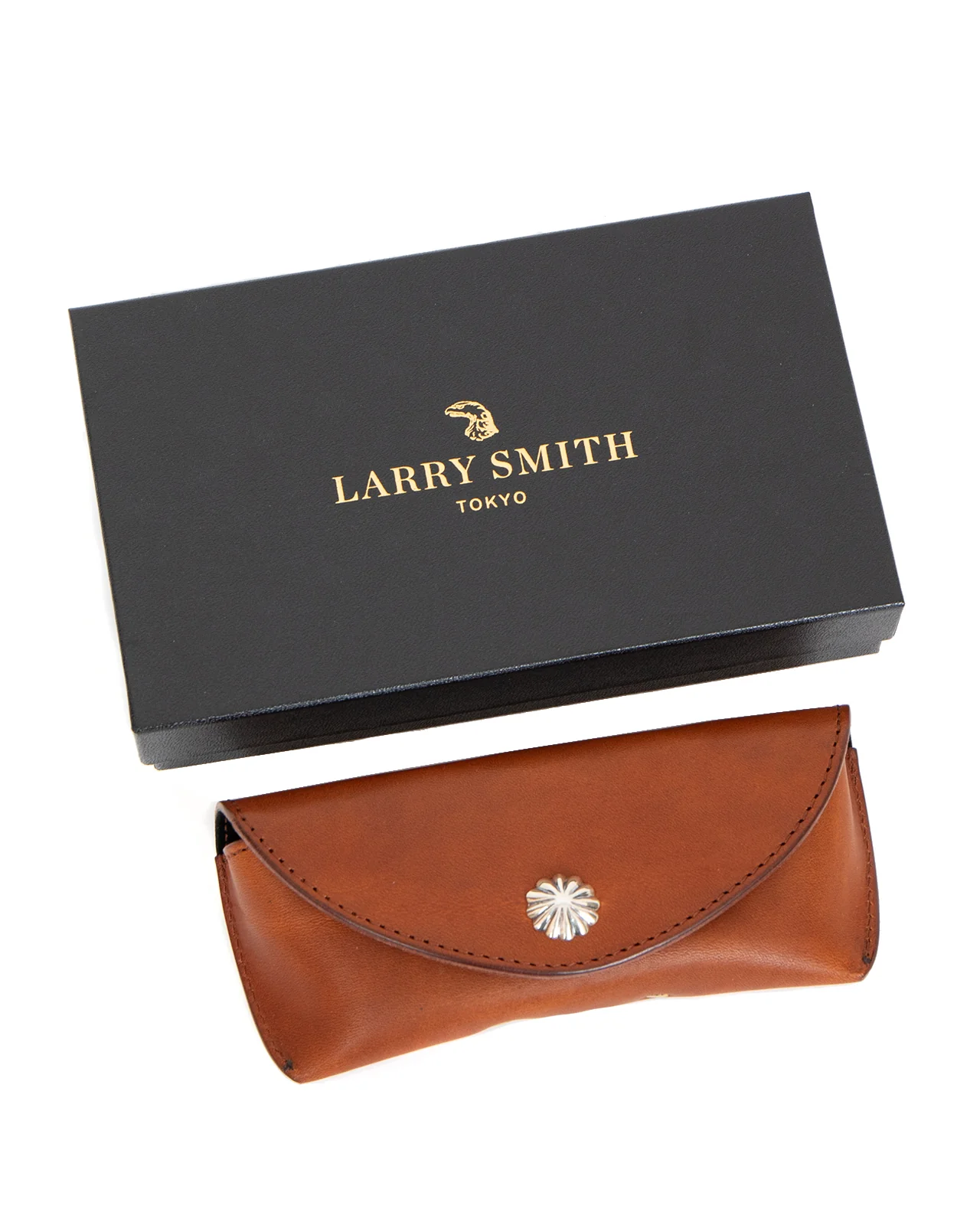 Larry Smith Glasses Leather Case, Light Brown - Image 3