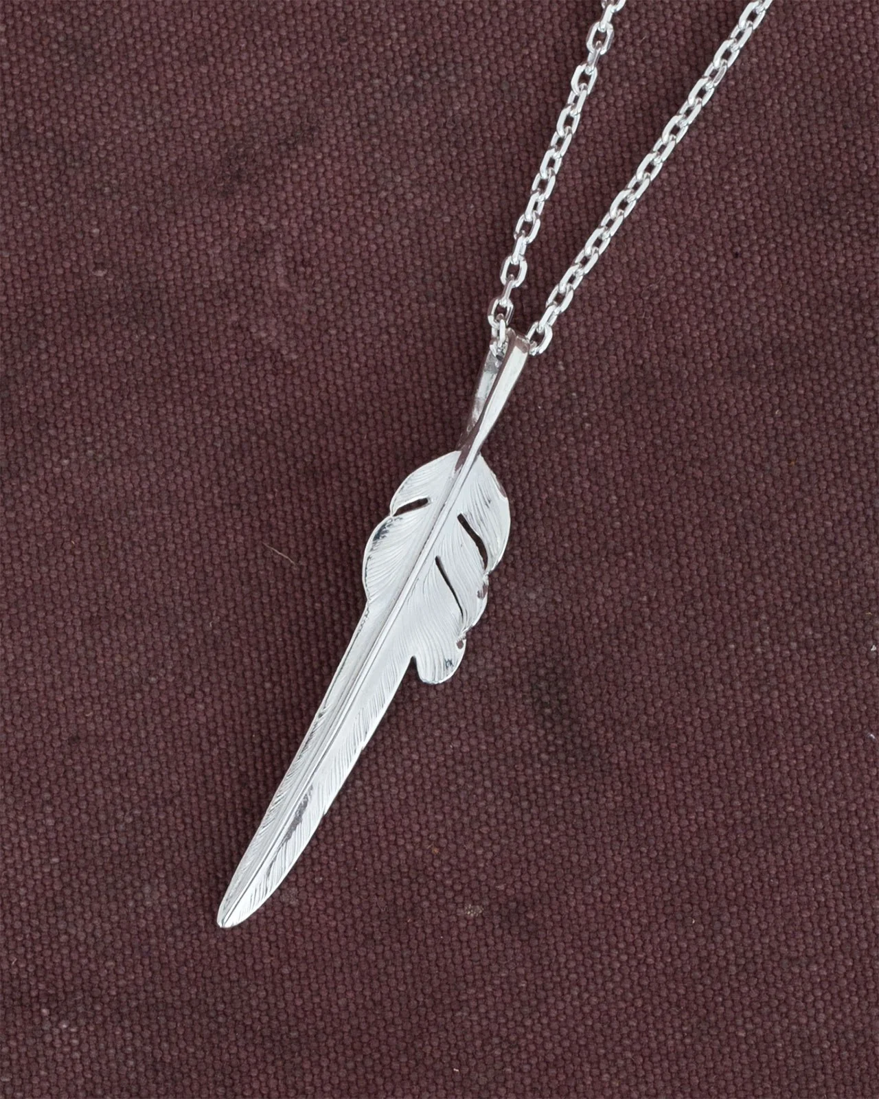 Larry Smith Silver Kazekiri Feather, Large (Left) - Image 4