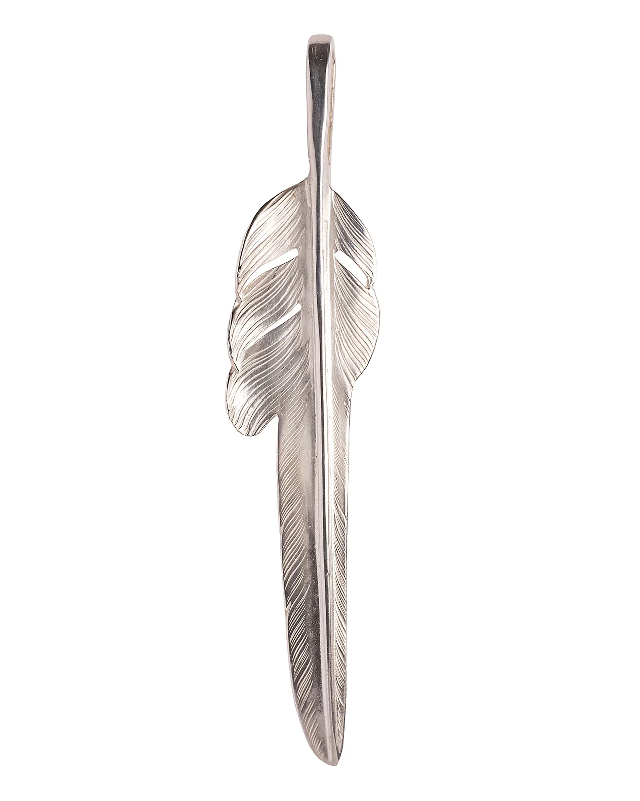 Larry Smith Silver Kazekiri Feather, Large (Right)