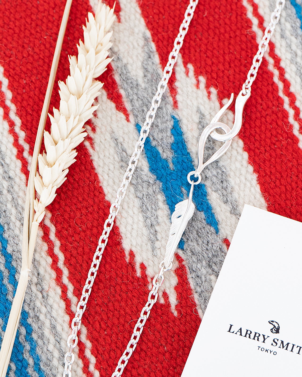 Larry Smith Silver Chain, 60cm, Medium, Kazekiri Feather Lock. - Image 3